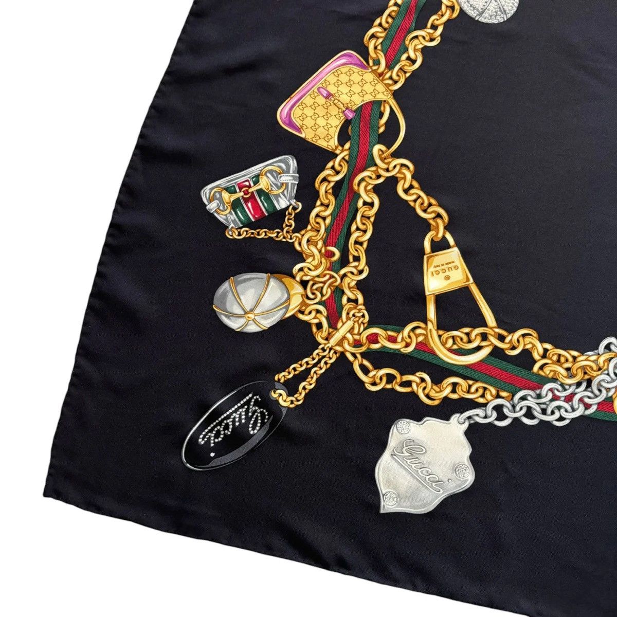 Gucci Multi Icon Print Scarf Size ONE SIZE - 2 Thumbnail
