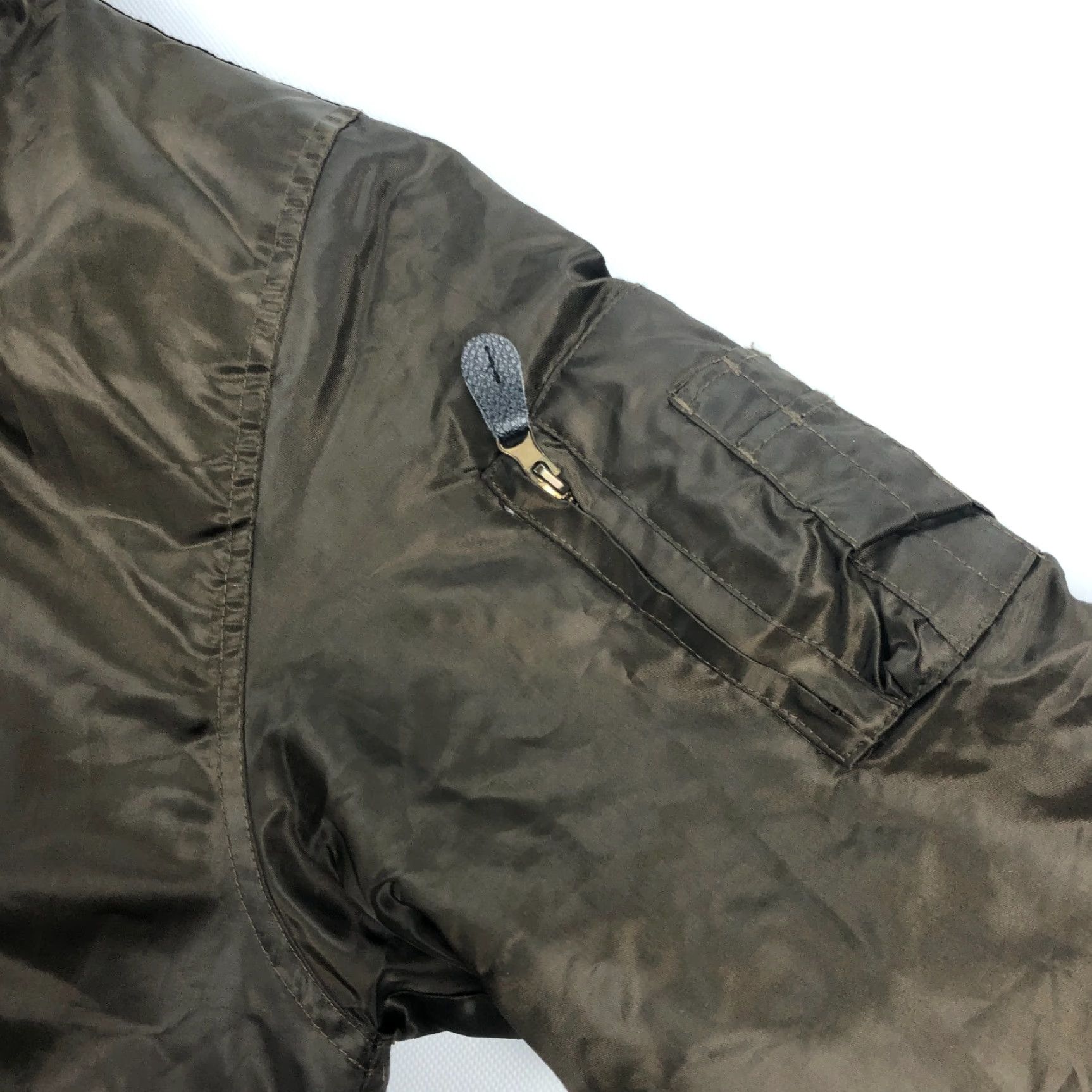 Industrie VINTAGE N2B Pilots Flight Jacket 2XL Nylon Military Bomber Jacket Hooded Fur Brown Unisex Adults Winter Spring Casual Mens Womens Size US XXL / EU 58 / 5 - 7 Thumbnail