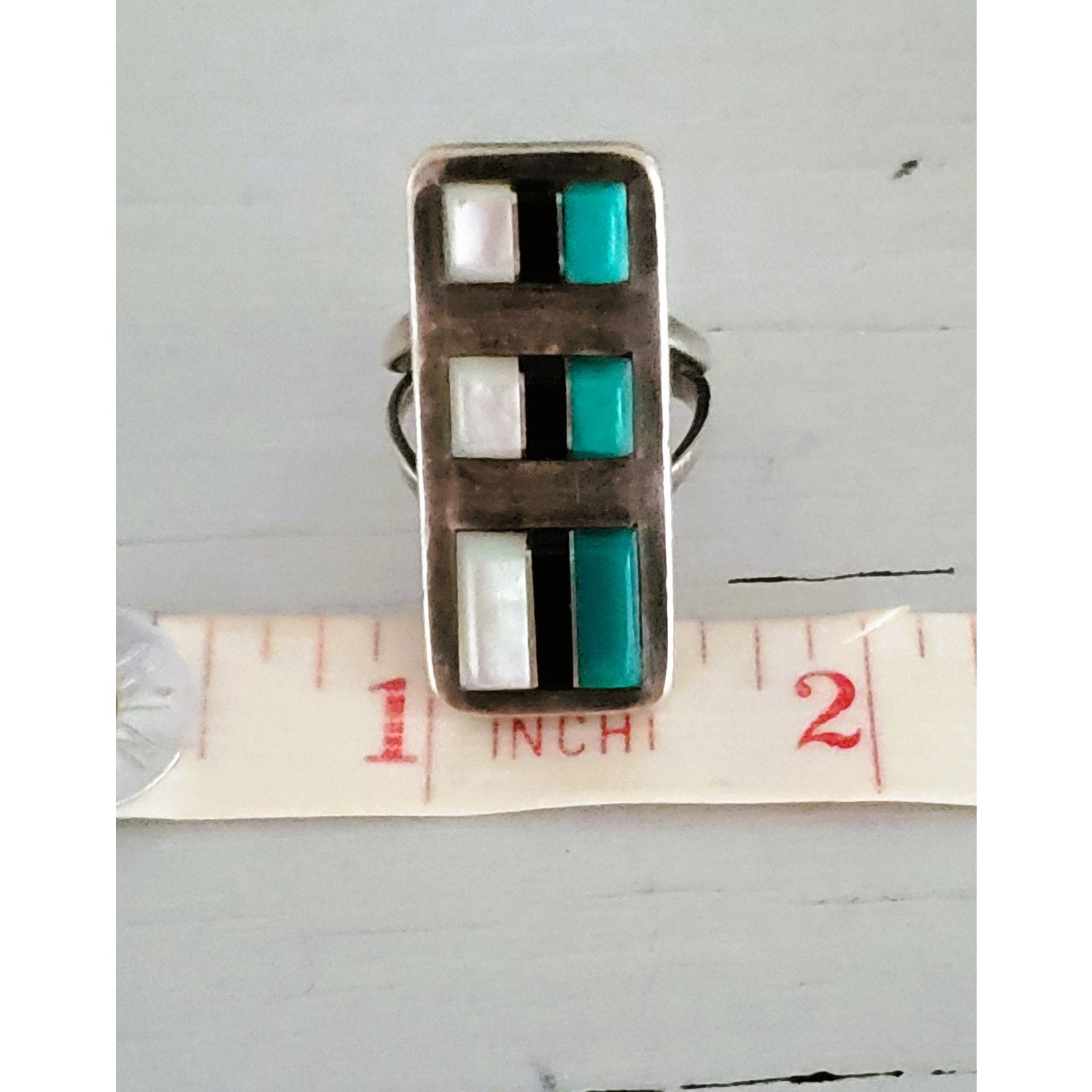 Other Vintage Native American Zuni WJ Panteah Ring Size ONE SIZE - 6 Thumbnail