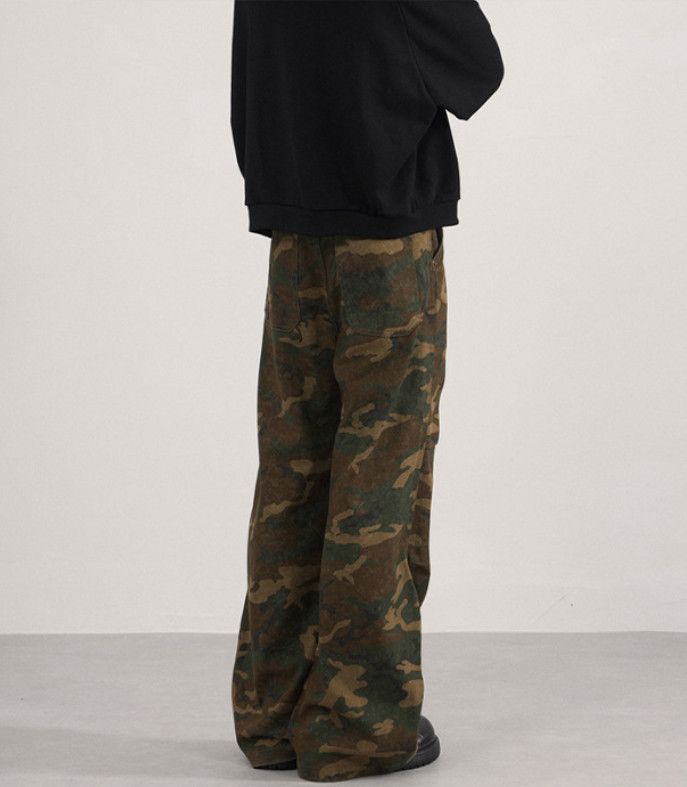 Japanese Brand Men's Loose-fitting Flared Camouflage Cargo Pants y2k Size US 32 / EU 48 - 4 Thumbnail