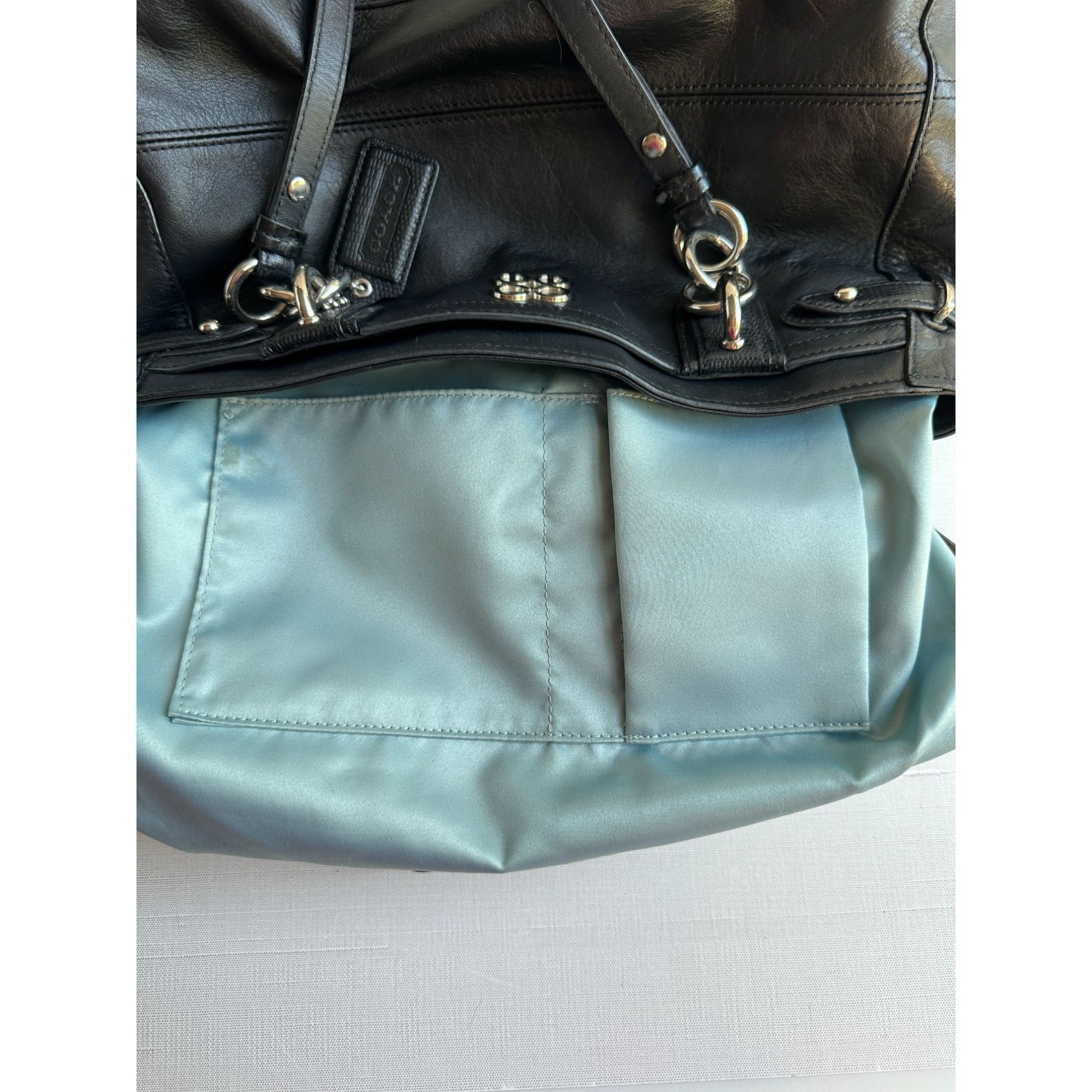 Coach COACH Colette Black Leather Carry All Shoulder Bag J1020-164 Size ONE SIZE - 22 Thumbnail