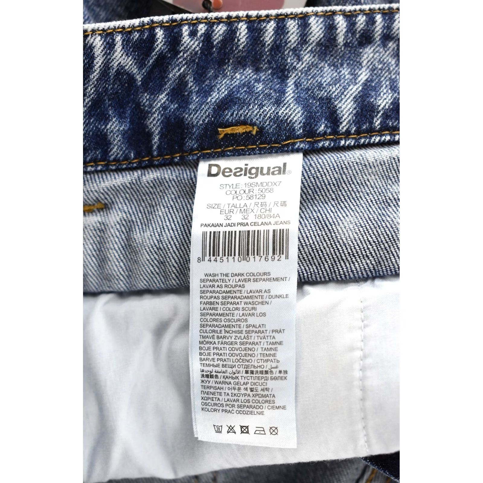 Desigual DESIGUAL Jeans Men W32 Faded Slim Fit Zip Fly Blue Size US 32 / EU 48 - 6 Thumbnail