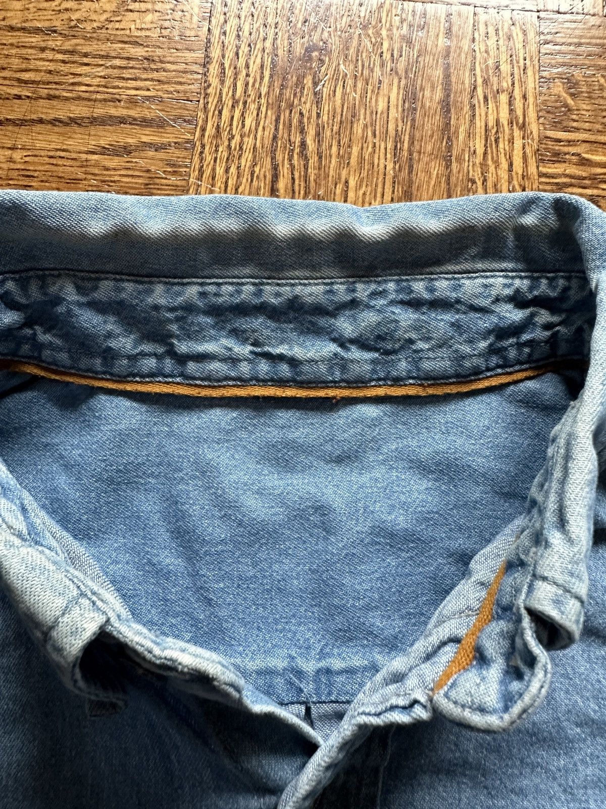 Vintage Vintage 90s Detroit Police Denim Button Up Shirt Size US XL / EU 56 / 4 - 7 Thumbnail