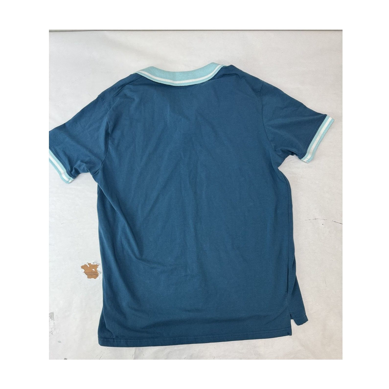 Other Mad Chuck Logo Polo Shirt Pima Cotton Preppy Surf Blue Large Size US L / EU 52-54 / 3 - 6 Thumbnail