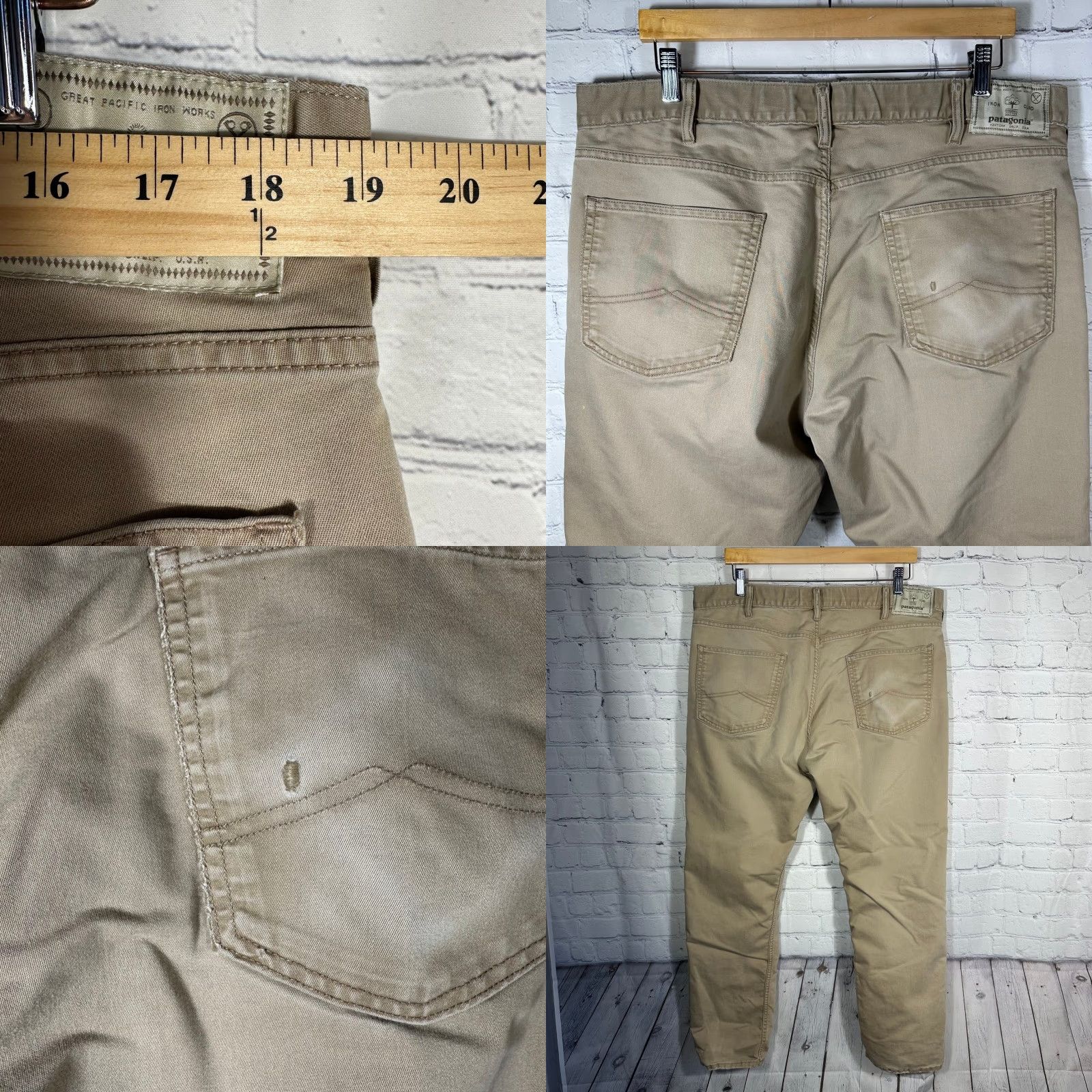 Patagonia Patagonia Pants Mens 38x30 Organic Cotton Canvas Ironclad Distressed 56480 Beige Chino Workwear Outdoor 5-Pocket Modern Regular Jeans? Size US 37 - 8 Thumbnail