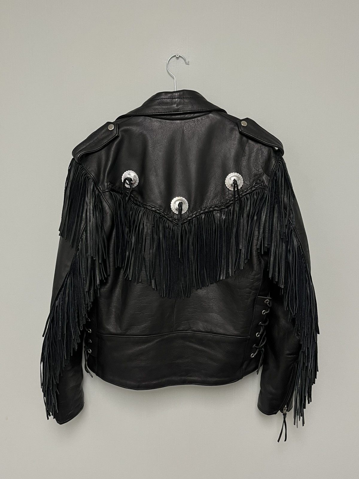 Vintage Fringed Leather Jacket. Size 42 Size L / US 10 / IT 46 - 12 Thumbnail