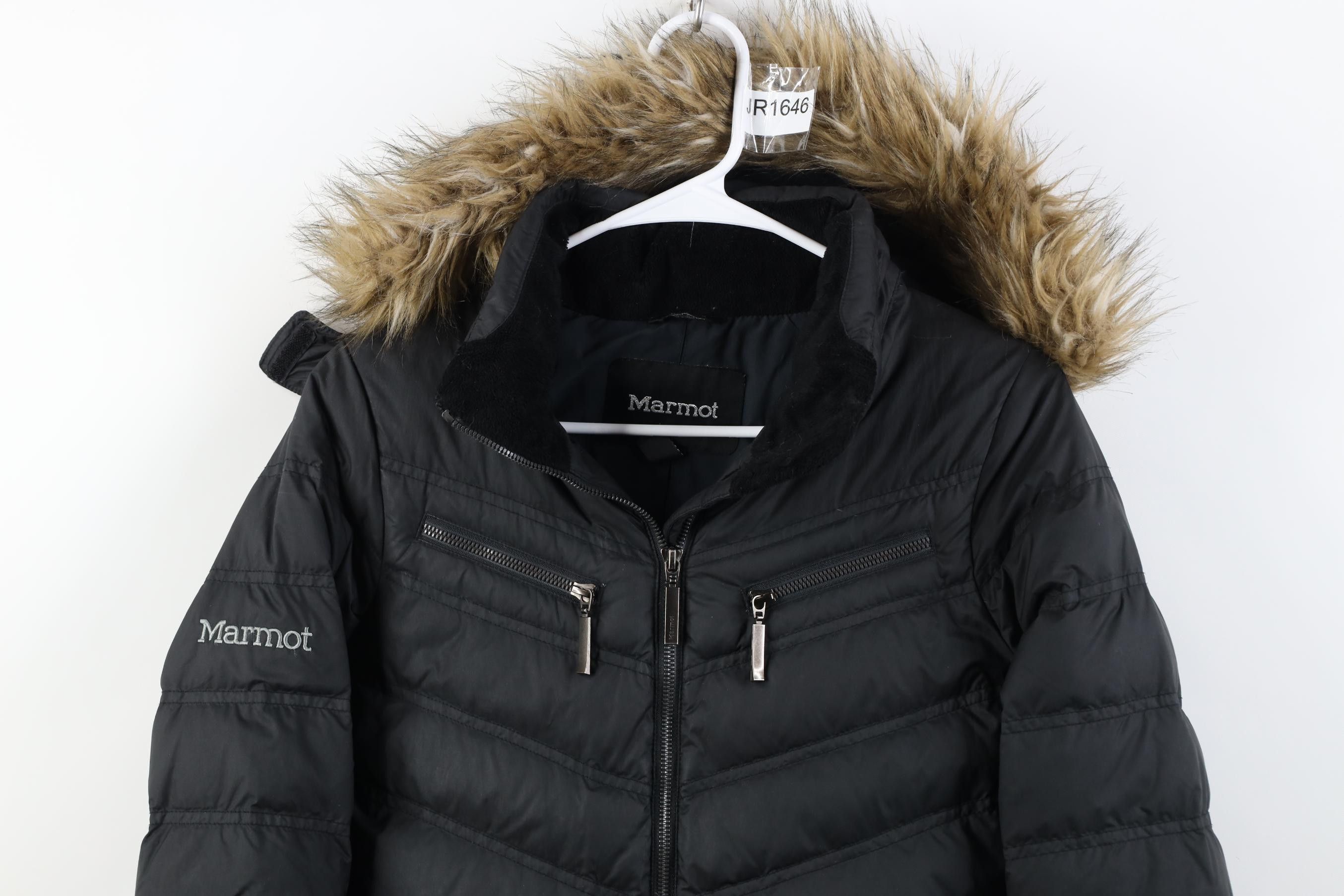 Marmot Marmot Duck Down Fill Faux Fur Trim Hooded Puffer Jacket Size XS / US 0-2 / IT 36-38 - 2 Thumbnail