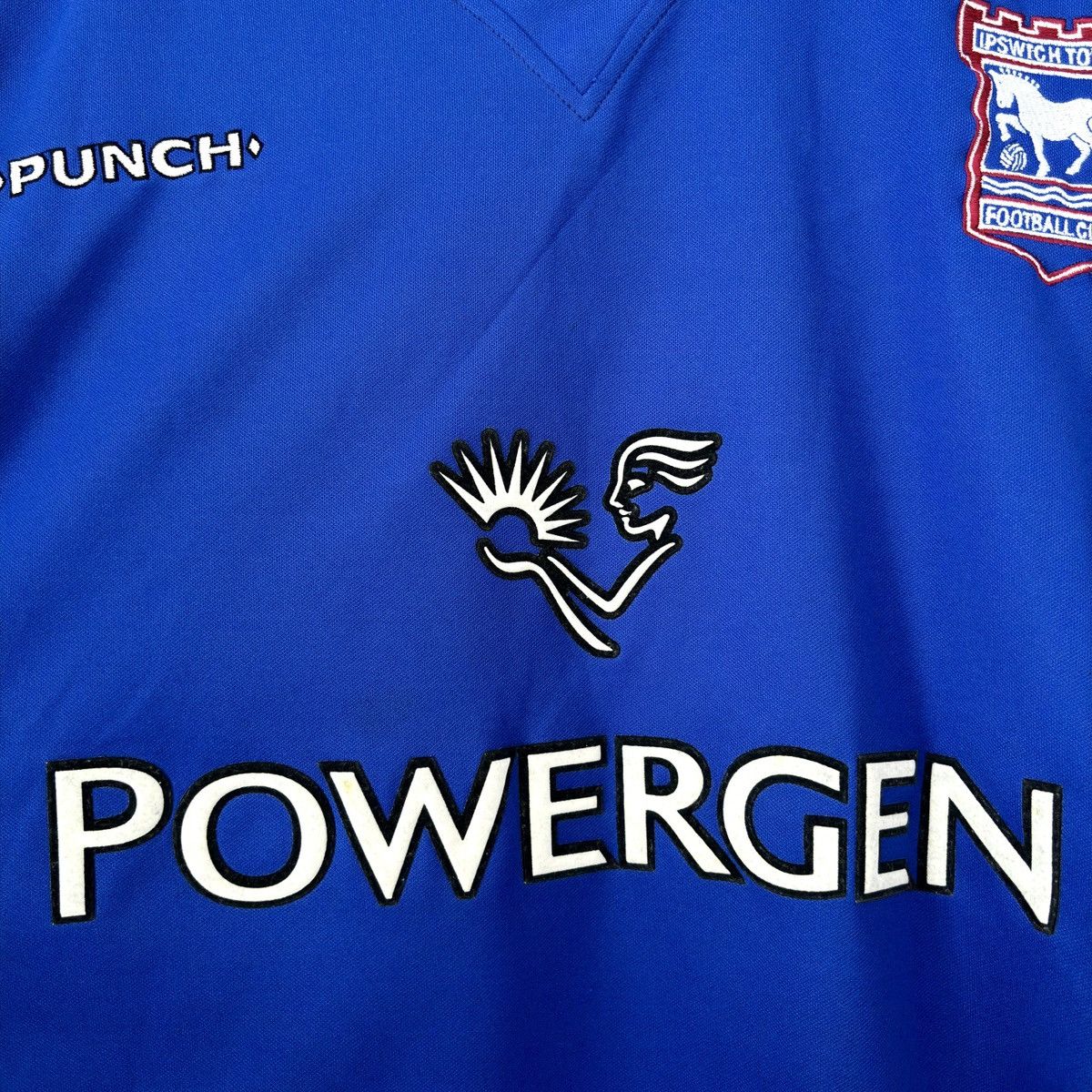 Vintage 2003 2005 Ipswich Town Punch Home Vintage Kit Soccer Jersey Size US L / EU 52-54 / 3 - 3 Thumbnail