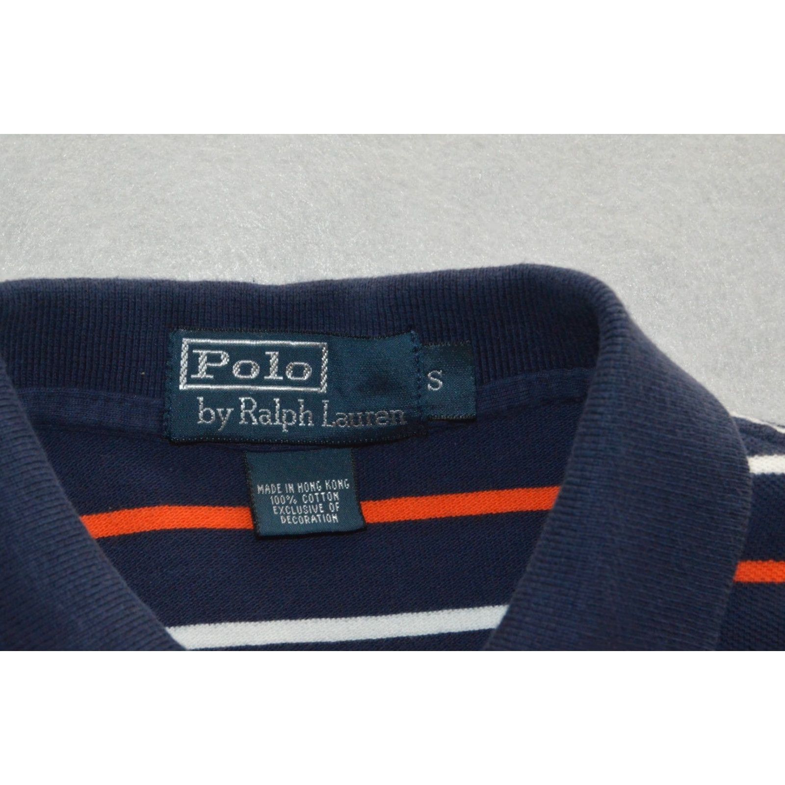 Ralph Lauren VTG Ralph Lauren Polo Shirt Polo S Cotton Blue Stripe Mens Regular Size S Neon? Size US S / EU 44-46 / 1 - 4 Thumbnail