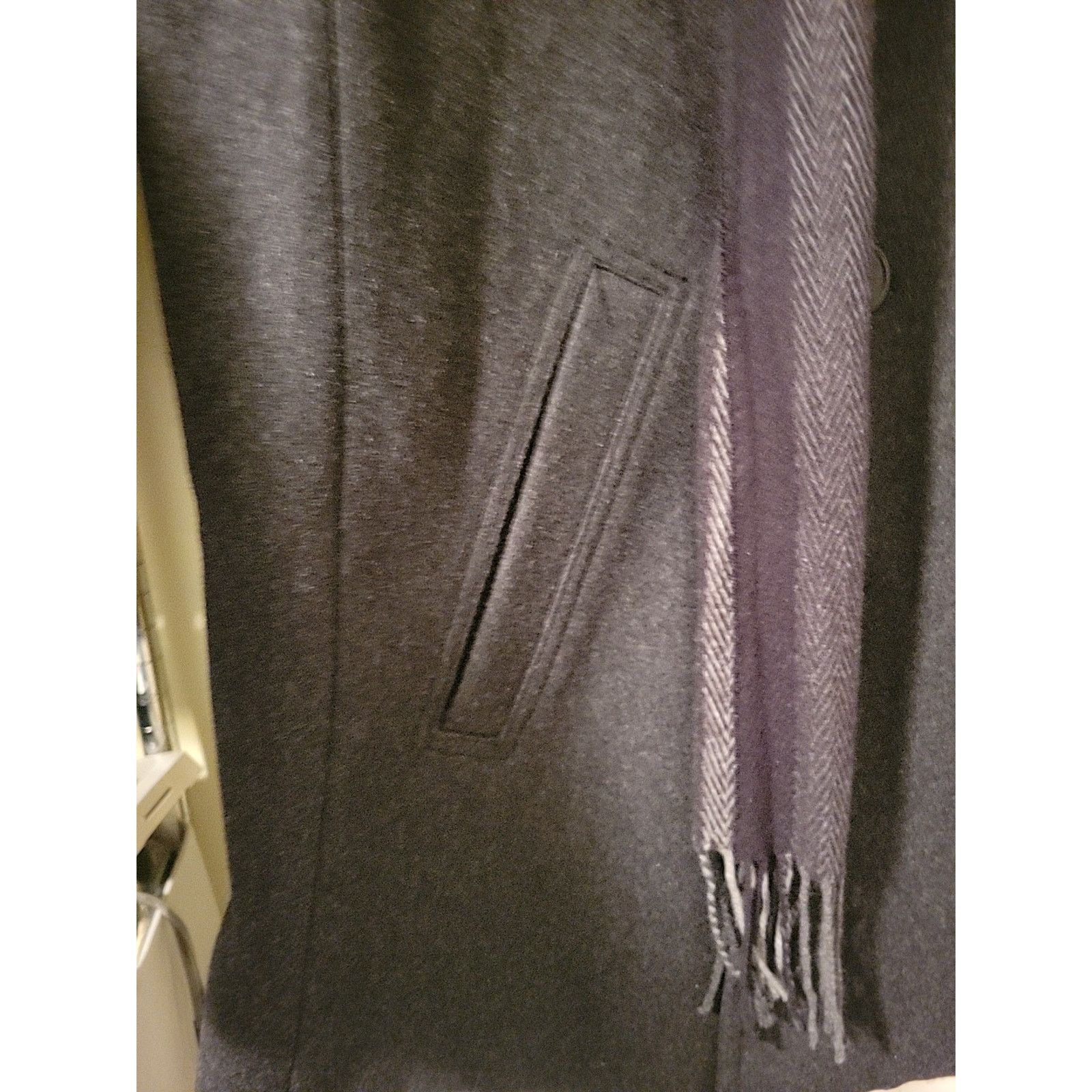 Liz Claiborne CLAIBORNE Peacoat Mens 1X Black Wool Blend NEW Classic Size XL / US 12-14 / IT 48-50 - 6 Thumbnail