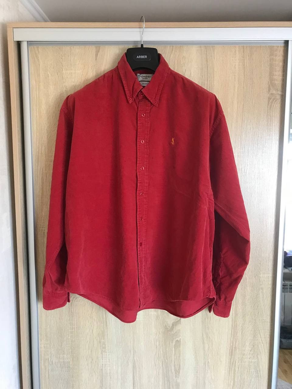 Yves Saint Laurent 🔥 Vintage YSL Yves Saint Laurent Corduroy Dirty Shirt Y2K Size US XL / EU 56 / 4 - 5 Thumbnail