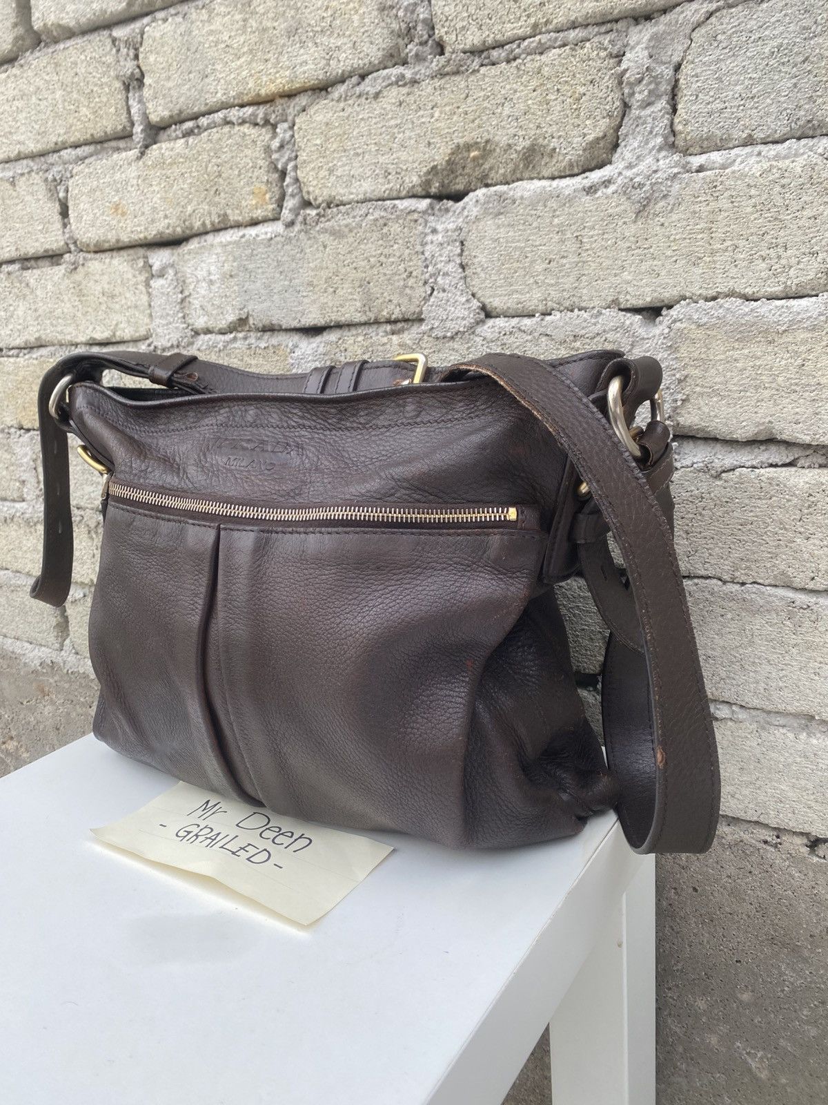 Prada Rare PRADA Leather Cross Body Bag Size ONE SIZE - 3 Thumbnail