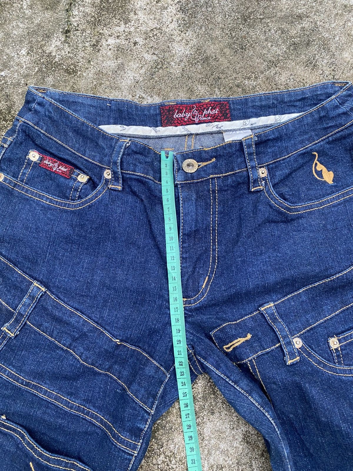 If Six Was Nine BABY PHAT FLARED JEANS Size 30" / US 8 / IT 44 - 11 Thumbnail