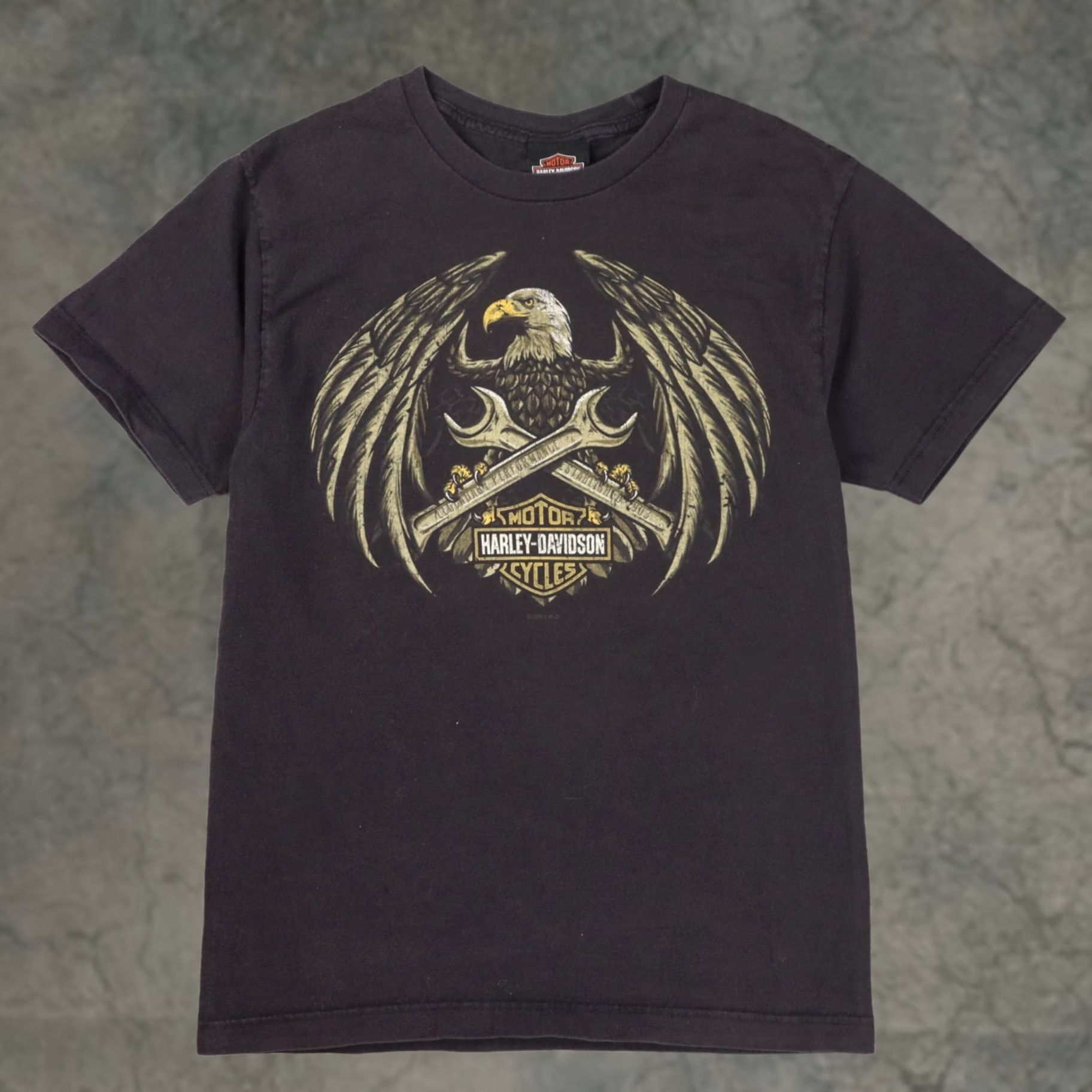 Harley Davidson VINTAGE Harley-Davidson Motorcycles Utica Eagle Black Small Short Sleeve T-Shirt Mens Size US S / EU 44-46 / 1 - 1 Thumbnail