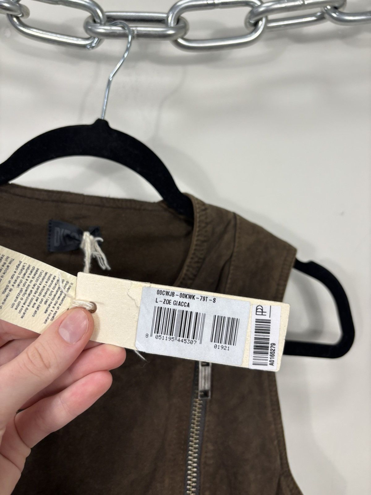Diesel Diesel L-Zoe NWT Women’s Brown Suede Goat Leather Vest Gilet Size S / US 4 / IT 40 - 7 Thumbnail