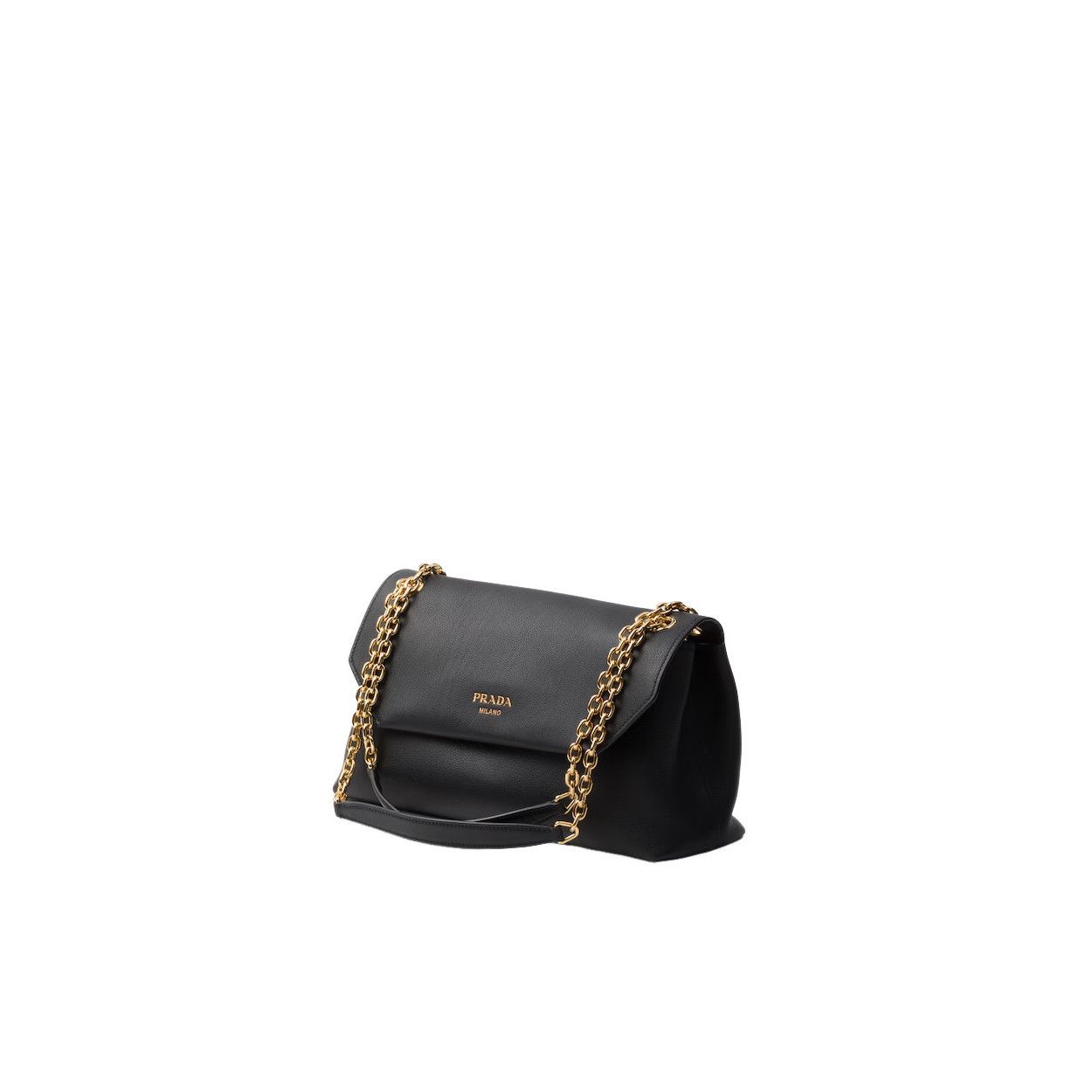Prada PRADA Doux Medium $4250 Black Leather Shoulder Bag New & Aut Size ONE SIZE - 2 Thumbnail