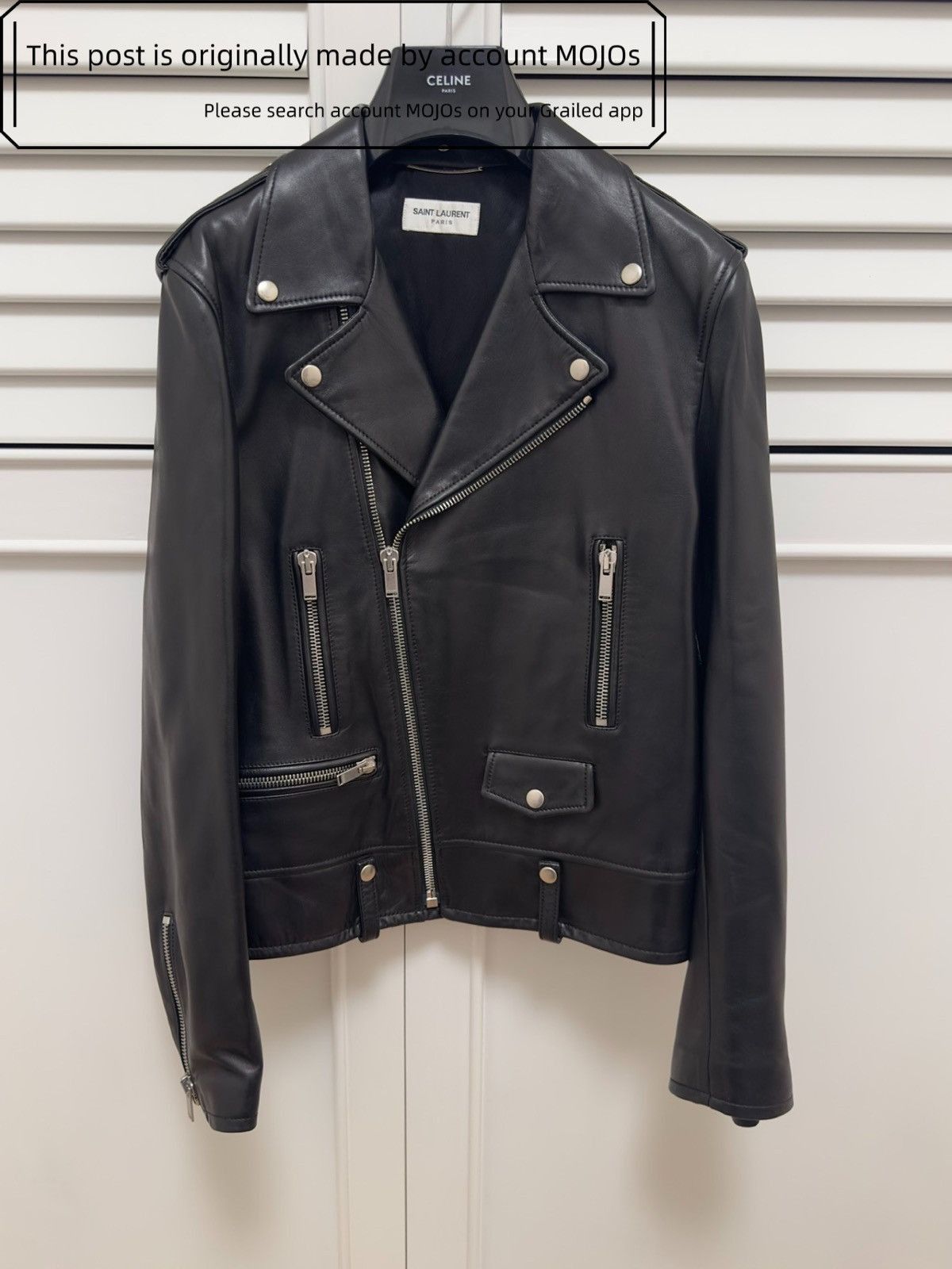 Saint Laurent Paris Rare AW13 Trapunto Biker Jacket Sz 48 | Grailed