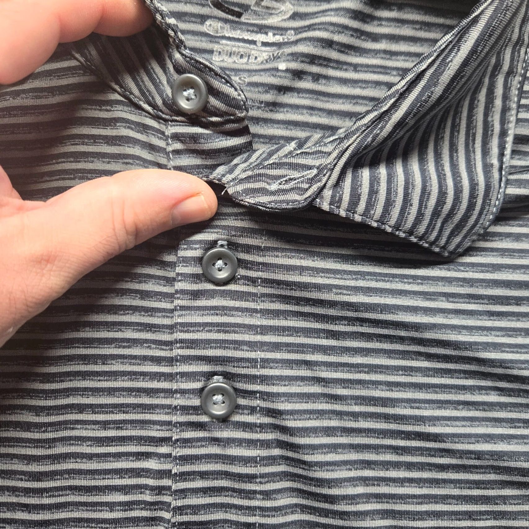Champion VINTAGE Champion C9 Polo Shirt (Short Sleeve) Black Striped Adult Mens S Polo Shirt - Champion Polo Shirt Mens Black Striped S Size US S / EU 44-46 / 1 - 3 Thumbnail
