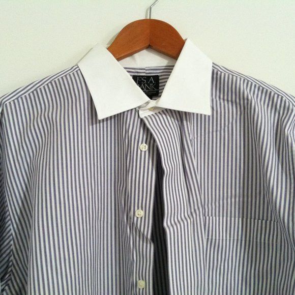 Jos. A. Bank JOS.A.BANK MENS 100%COTTON DRESS SHIRT W/FRENCH CUFFS 17-33 Size US XL / EU 56 / 4 - 1 Thumbnail