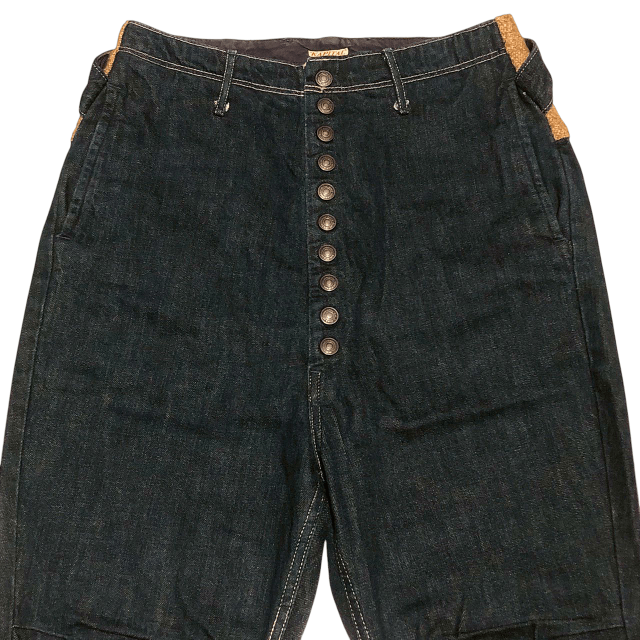 Kapital Kapital Clown Denim Wool-Back High Rise Pants Size US 29 - 3 Thumbnail
