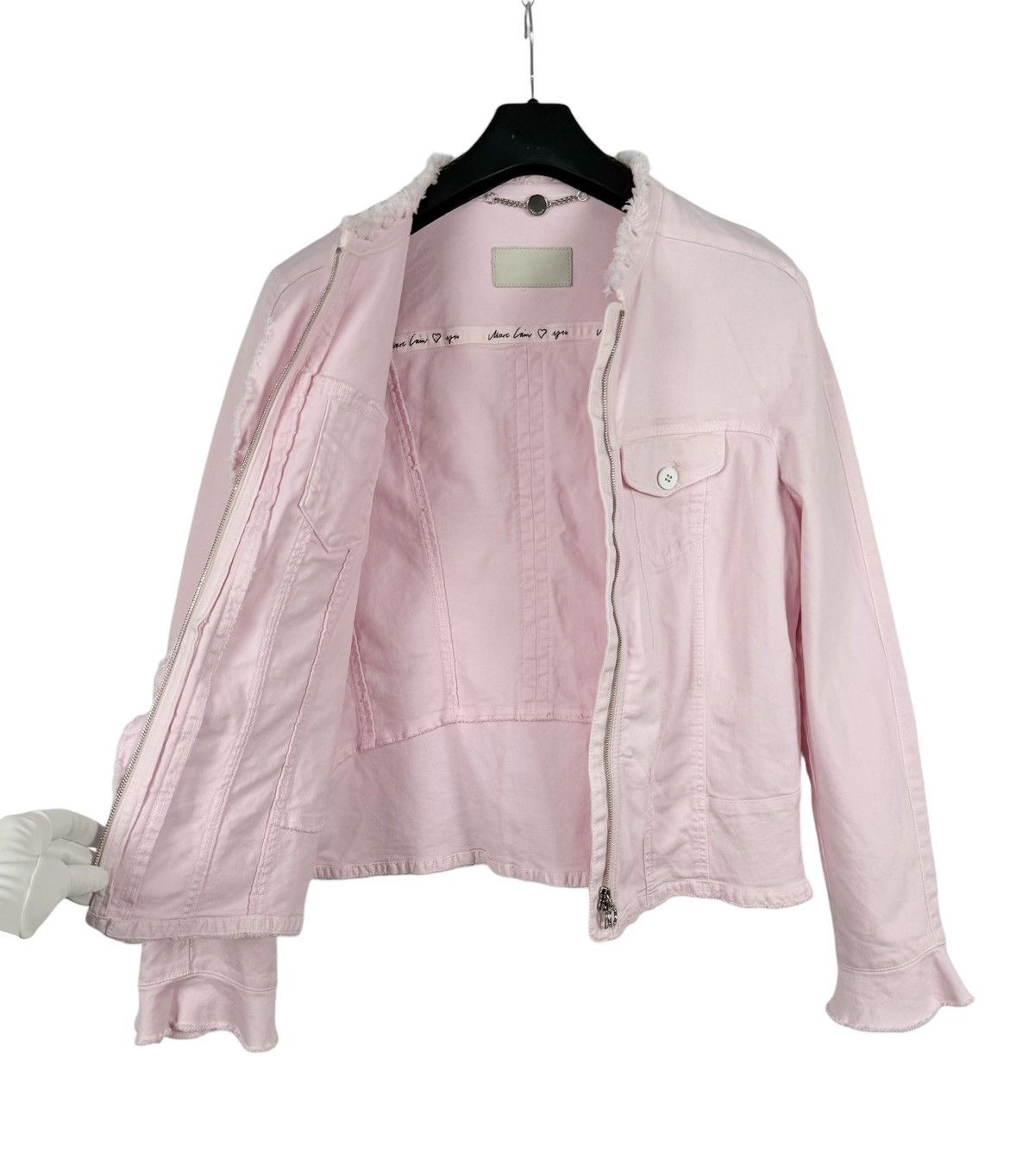Other Marc Cain Pink Denim Jacket Zip size 5 Size L / US 10 / IT 46 - 10 Thumbnail