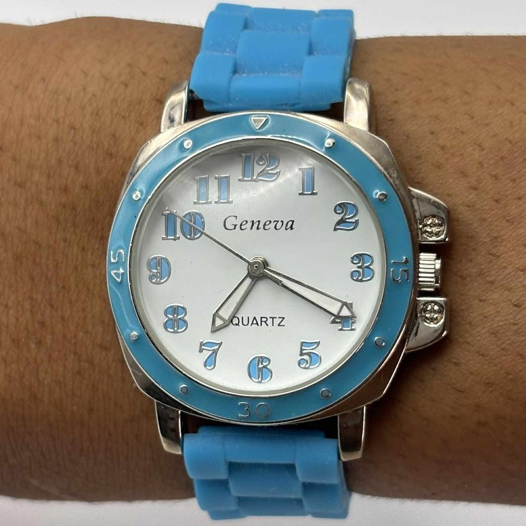 Geneva Blue & Silver Men's Watch Size ONE SIZE - 2 Thumbnail