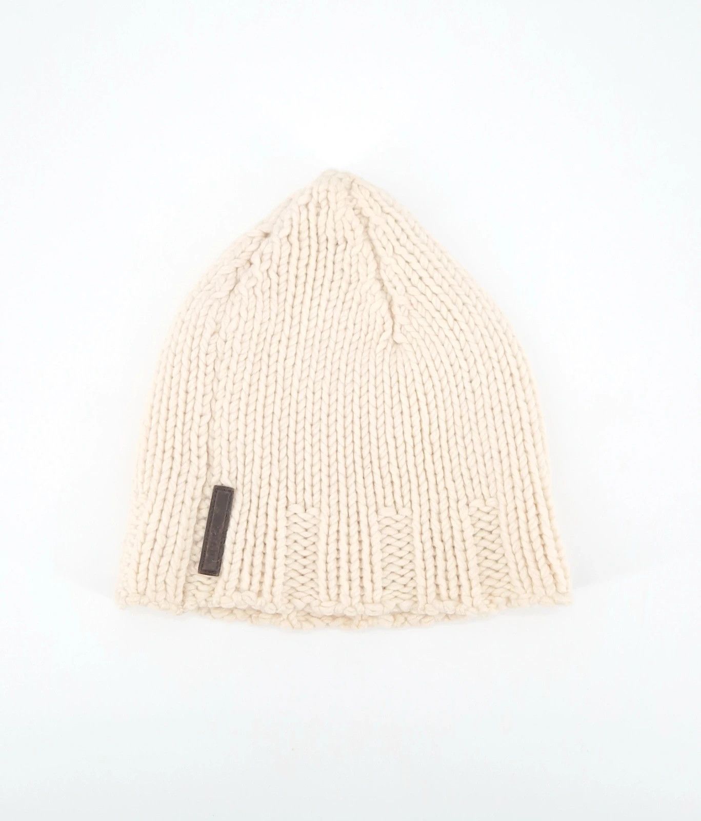 Prada PRADA Chunky Cashmere Knit Winter Beanie with Leather Logo Size ONE SIZE - 5 Thumbnail