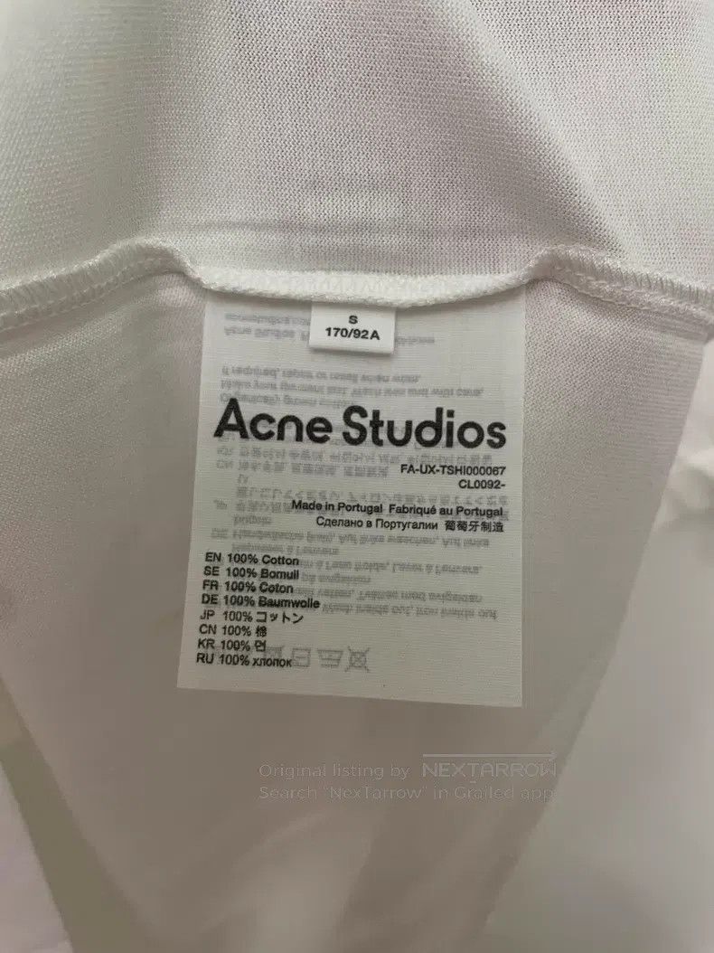 Acne Studios Acne Studios White Crew Neck Short Sleeve T-Shirt Size US S / EU 44-46 / 1 - 4 Thumbnail