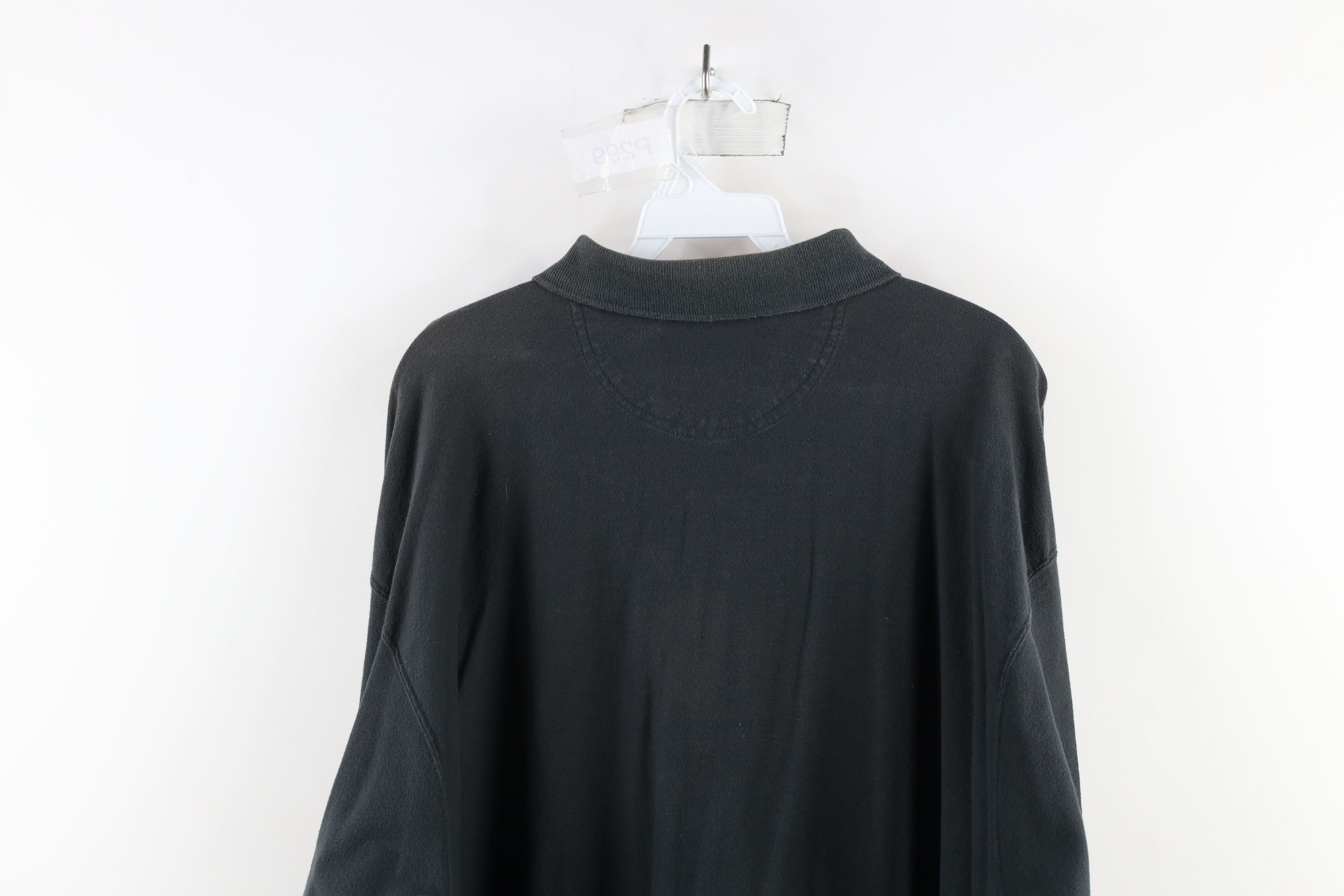 Vintage Vintage 90s Streetwear Collared Long Sleeve Rugby Polo Black Size US XL / EU 56 / 4 - 9 Thumbnail