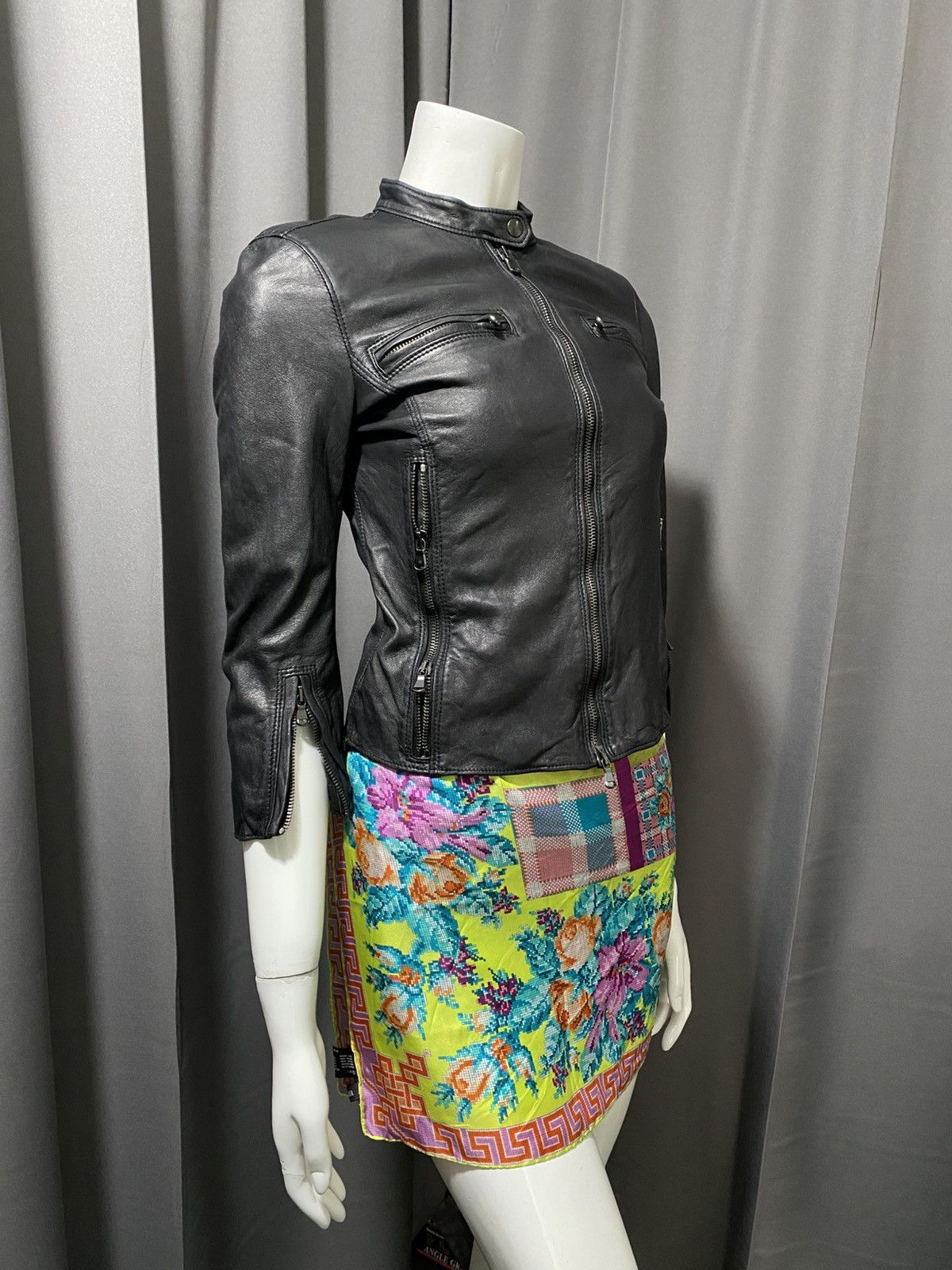 R13 R13- Moto Biker Leather Jacket Size S / US 4 / IT 40 - 1 Thumbnail