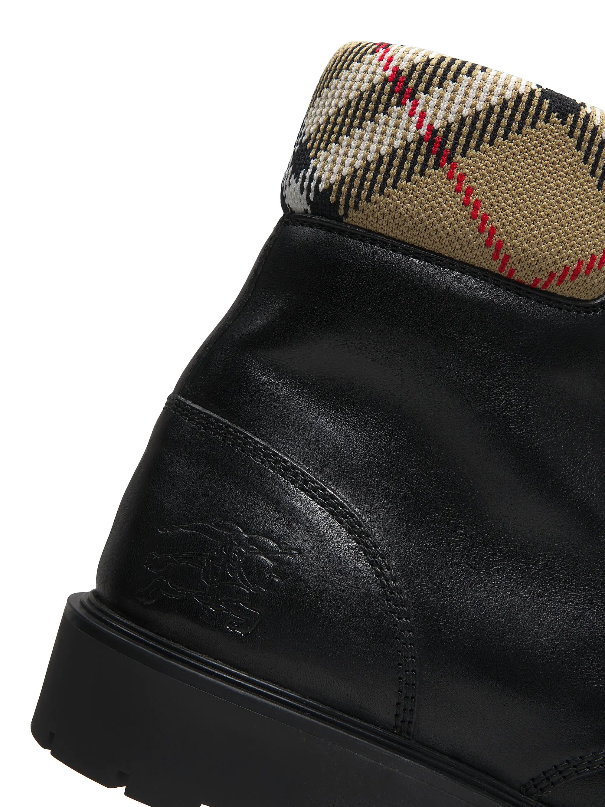 Burberry os11x0526 Rogue Leather Lace-Up Combat Boots in Black Size US 12 / EU 45 - 5 Thumbnail