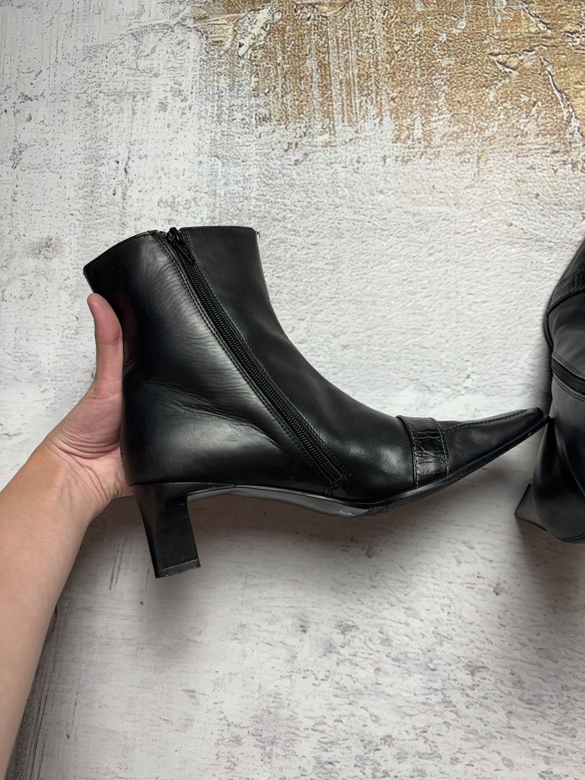 Vintage Vintage Italian Eco Leather Boots Heels Shoes Glamour Size US 10 / IT 40 - 6 Thumbnail