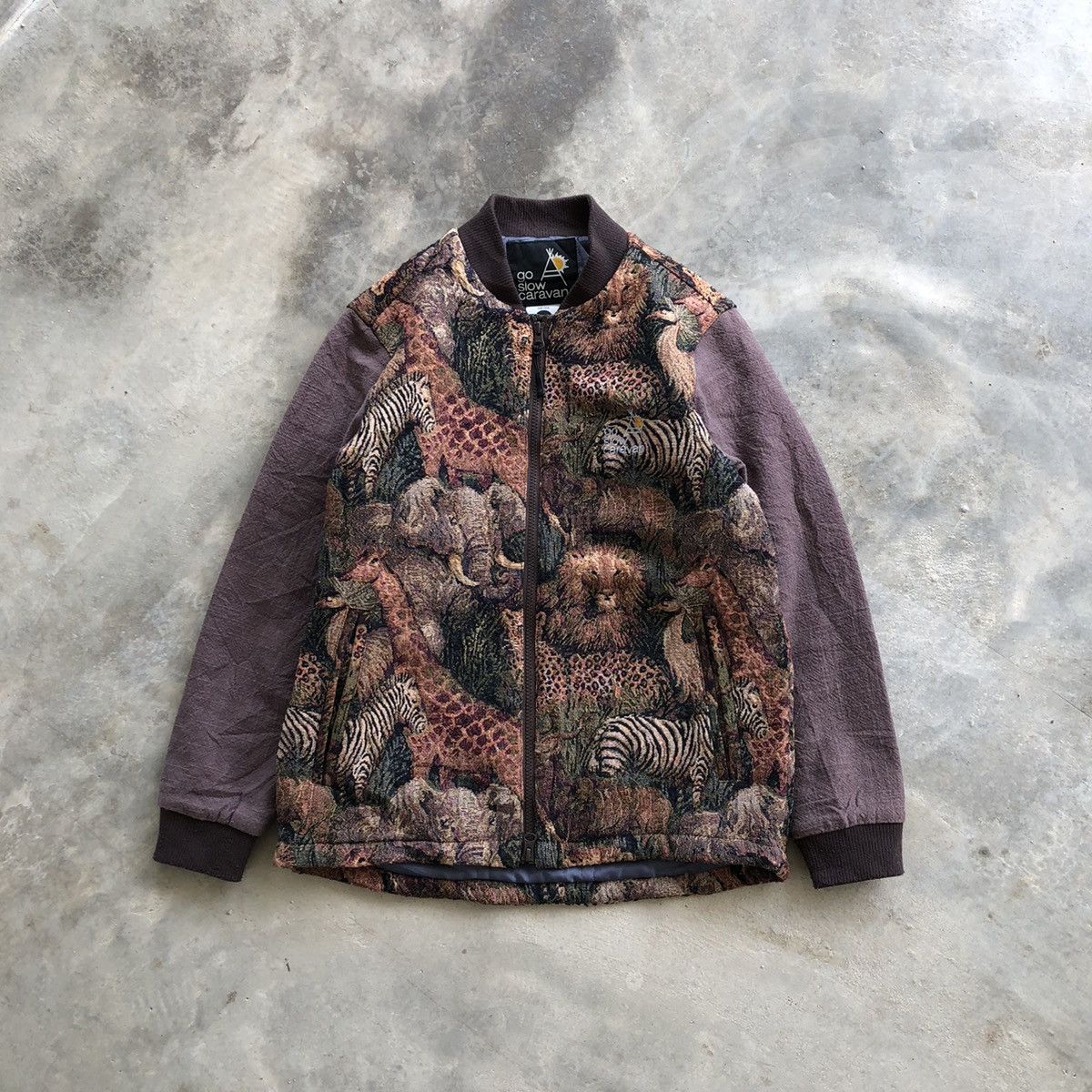 go slow caravan GO SLOW CARAVAN Rare Animal Safari Design Cotton Jacket Size US S / EU 44-46 / 1 - 1 Thumbnail