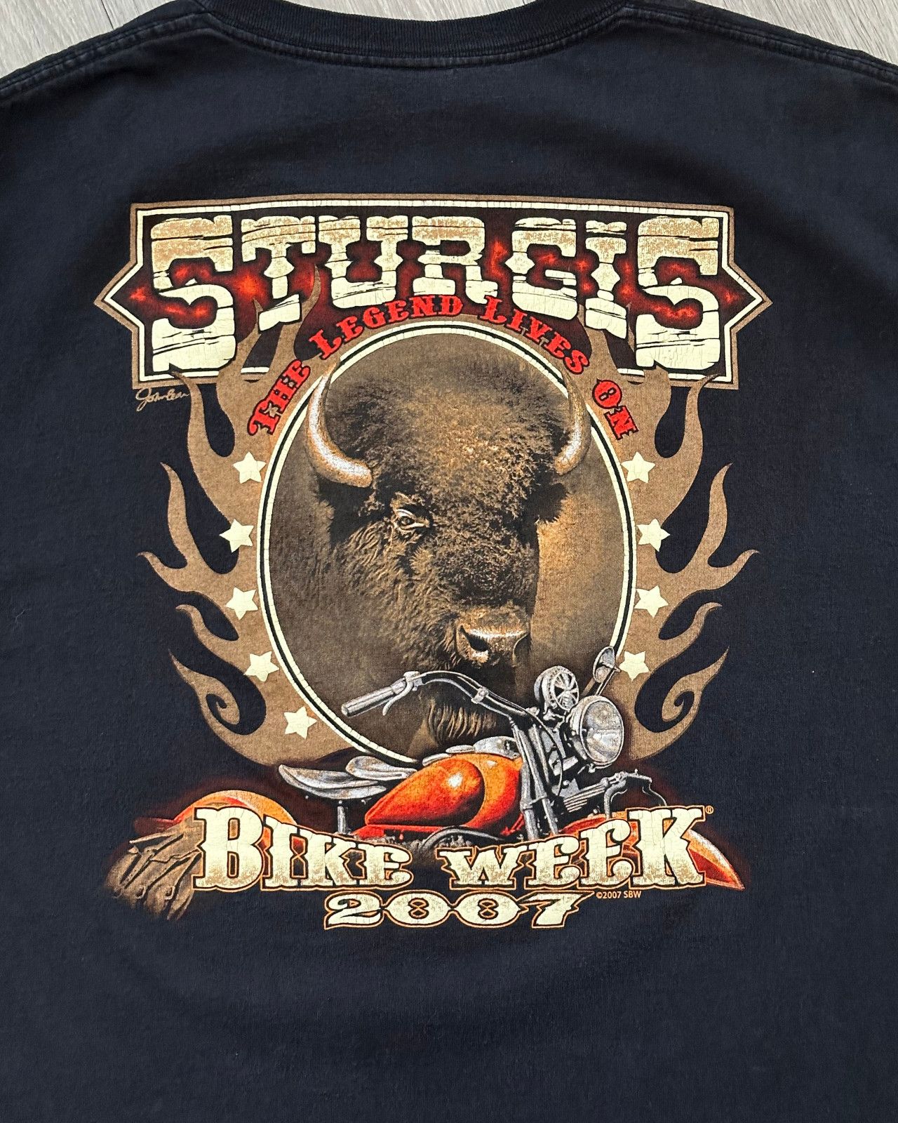 Vintage 2007 Sturgis Bike Week Men's Black Delta T-Shirt - Size XL Size US XL / EU 56 / 4 - 3 Thumbnail
