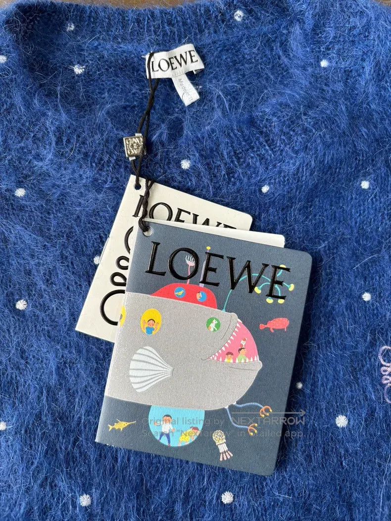 Loewe Loewe 25ss Blue and Purple Patchwork Embroidered Logo Swea Size XS / US 0-2 / IT 36-38 - 4 Thumbnail