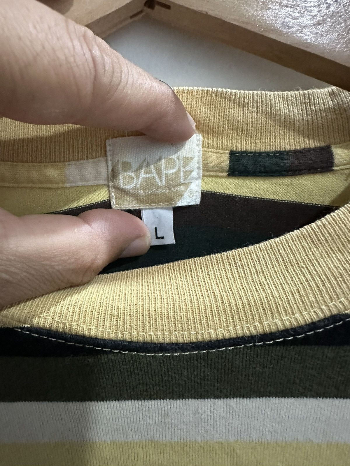 Bape × Kaws Bape x Kaws College Striped Long Sleeve Tee Size US L / EU 52-54 / 3 - 9 Thumbnail