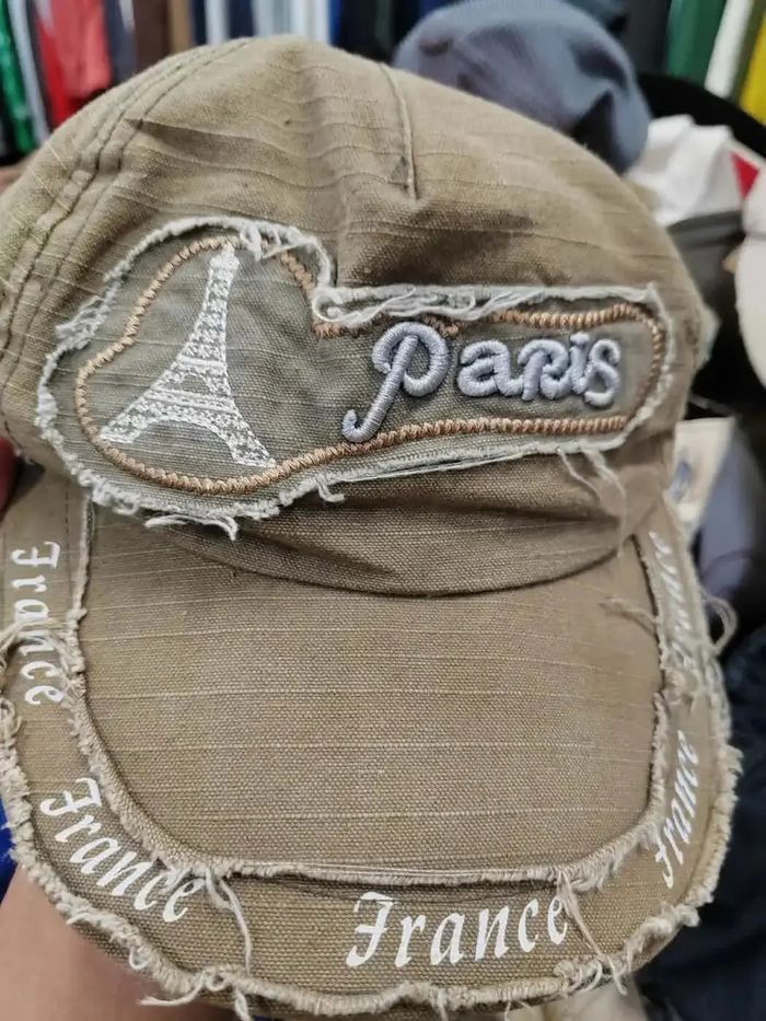 Vintage Vintage Paris Distressed Style Cap Hat Size ONE SIZE - 2 Thumbnail