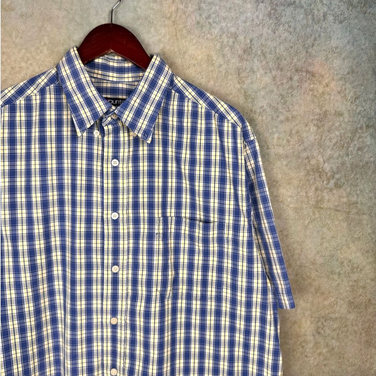 Puritan × Vintage VTG 90s Puritan Plaid Short Sleeve Shirt Mens Sz L Size US L / EU 52-54 / 3 - 3 Thumbnail