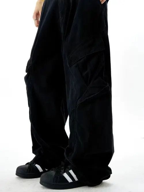VIBE Retro High Street Hip Hop Loose Wide Leg Casual Pants Size US 31 - 4 Thumbnail