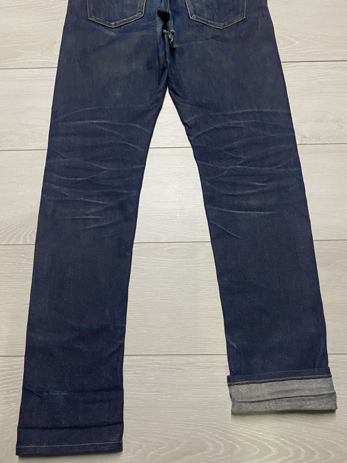 Undercover × Uniqlo Vintage Uniqlo Blue Wash Distressed Repair Skinny Jeans Size US 32 / EU 48 - 6 Thumbnail