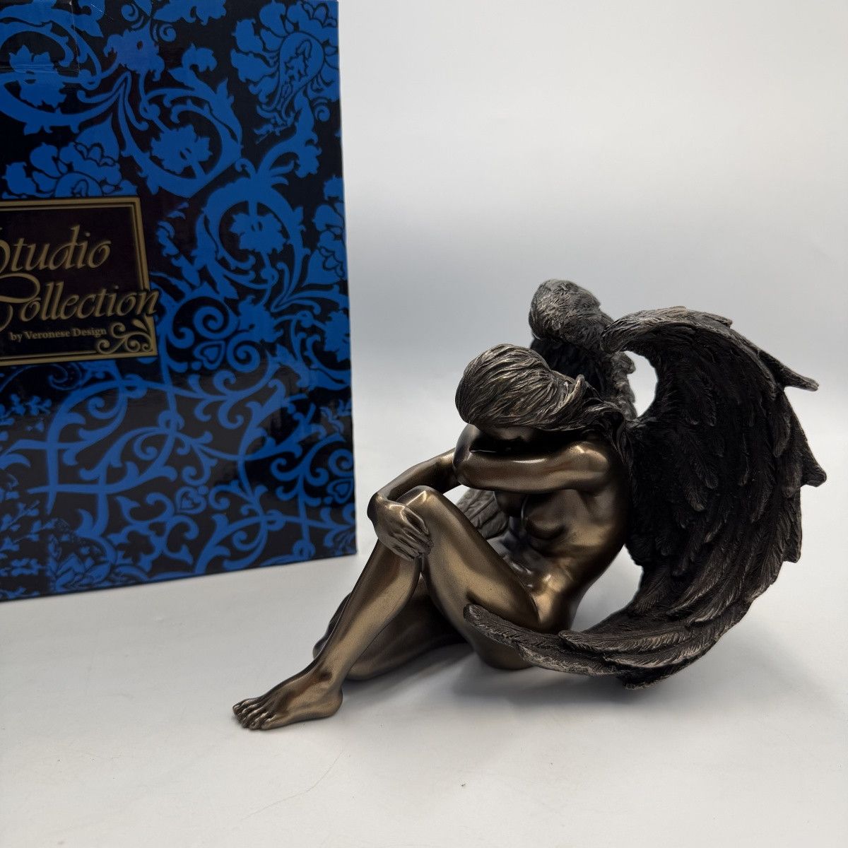 Other Sad Angel Figurine Statue Bronze Finish Polystone Statue Size ONE SIZE - 5 Thumbnail