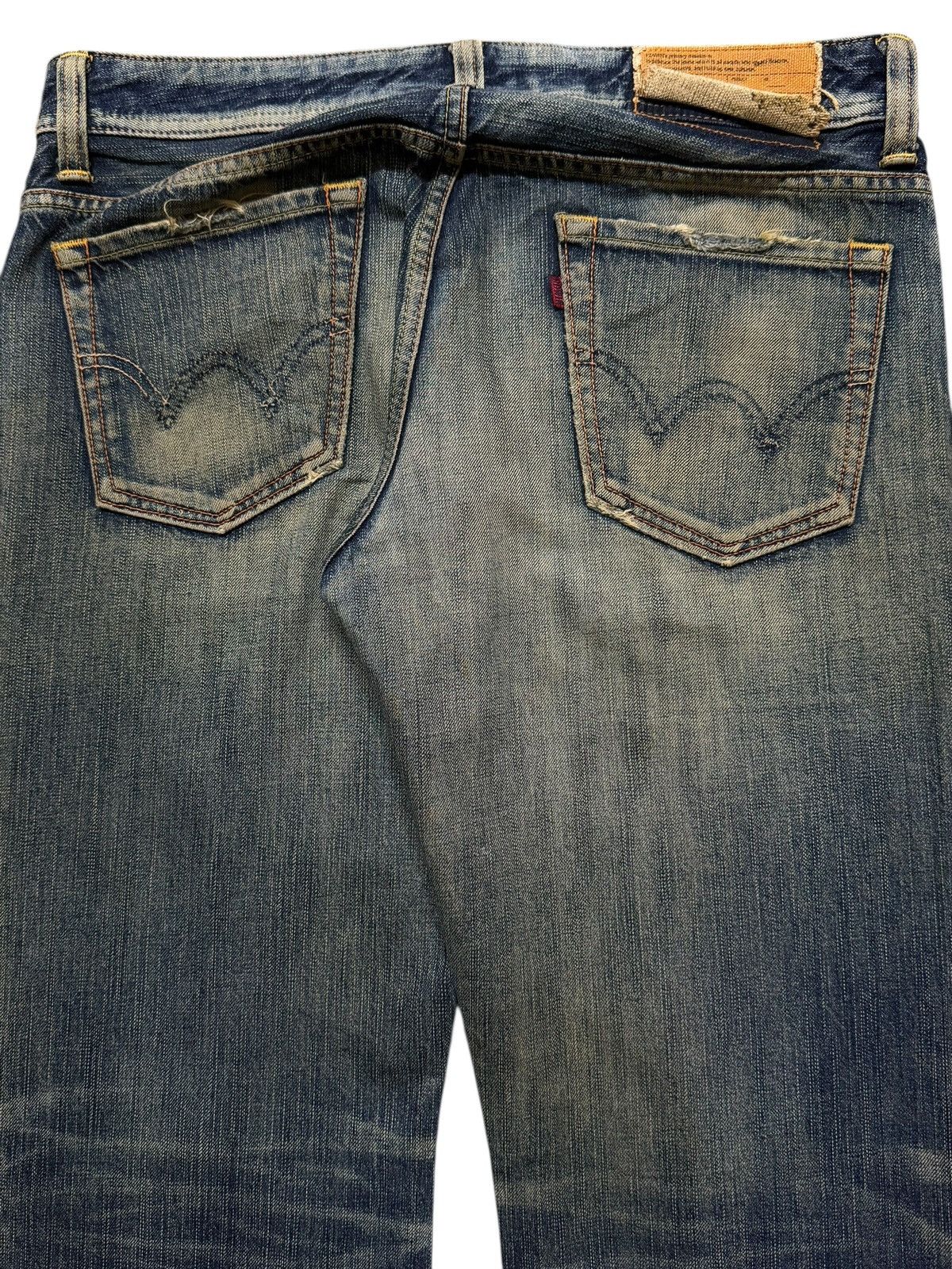 Edwin Vintage 90s Japan Edwin Blue Mud Wash Faded Wide Leg Bootcut Size US 34 / EU 50 - 5 Thumbnail