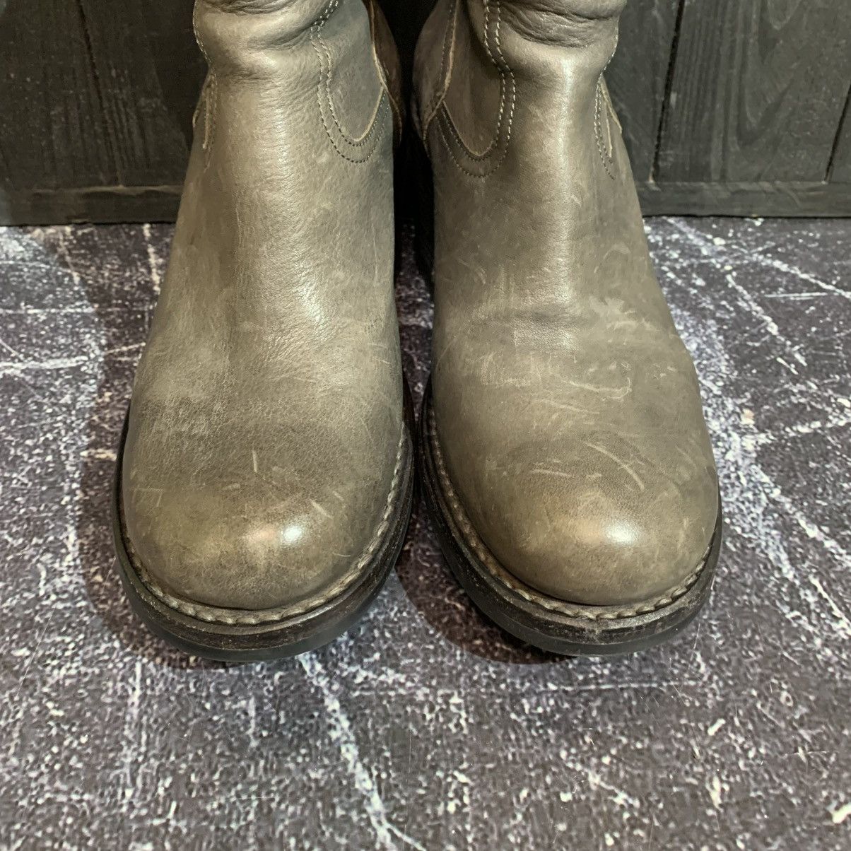Japanese Brand FREE LANCE Leather Biker Wmns Boots Size 36 Rick Owens Style Size US 6 / IT 36 - 5 Thumbnail