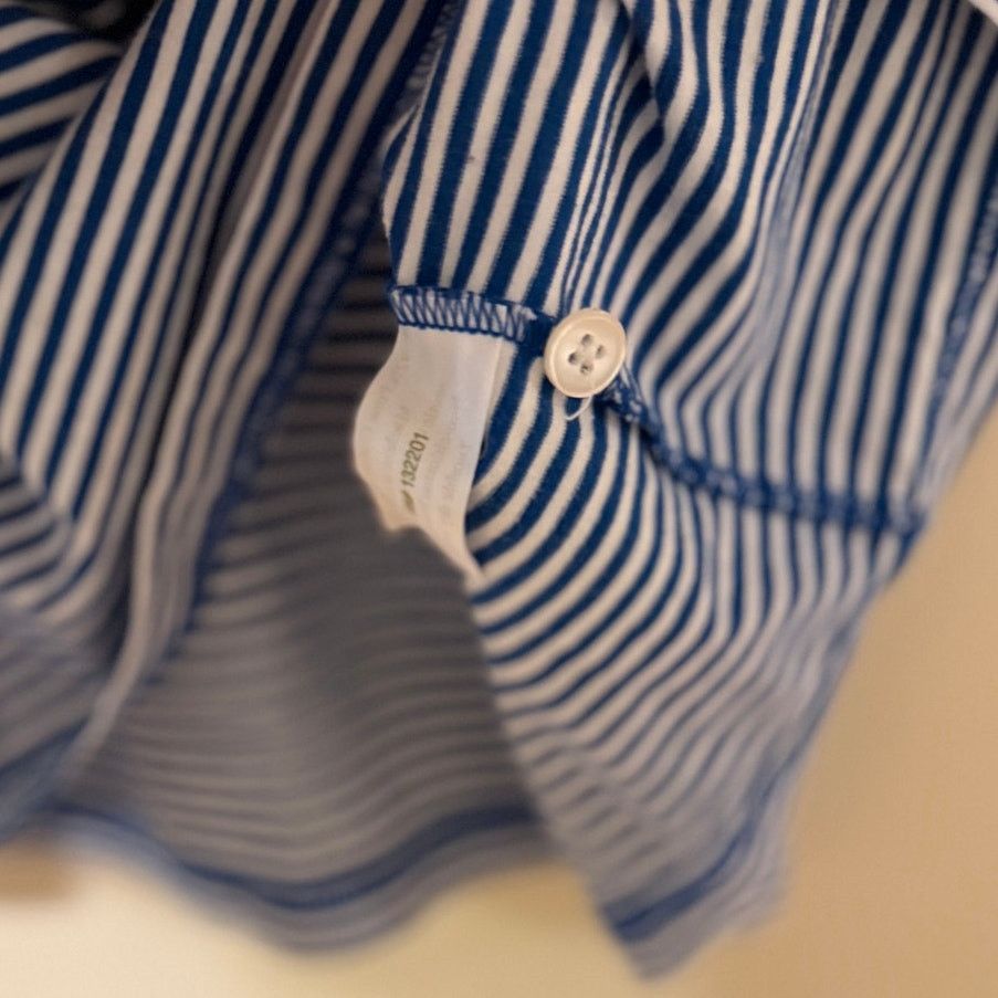 Criquet Criquet Blue and White Striped Golf Polo Size US XXL / EU 58 / 5 - 6 Thumbnail