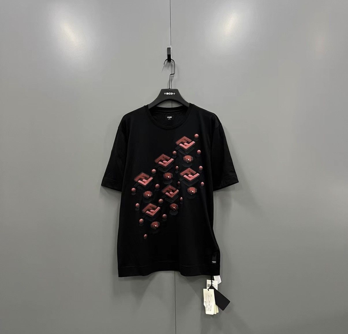 Fendi Fendi 2023 New Diamond Letter Logo Printed Short Sleeve J41 Size L / US 10 / IT 46 - 1 Thumbnail