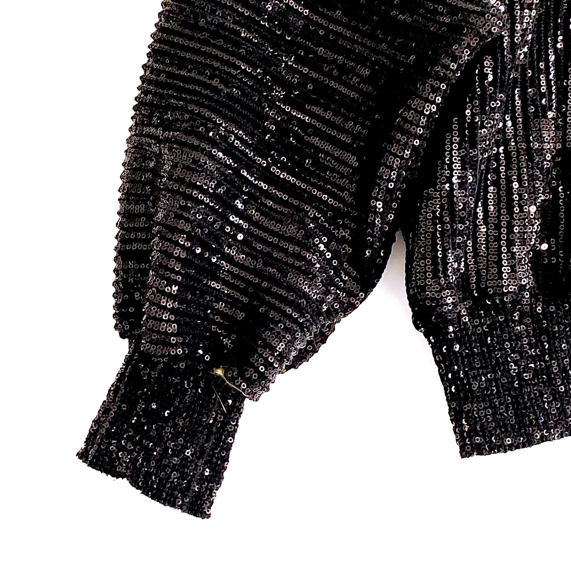 Rta RtA Pippa Black Sequin Long-Sleeve Top Size XXS, New with t Size XXS / US 00 / IT 34 - 11 Thumbnail
