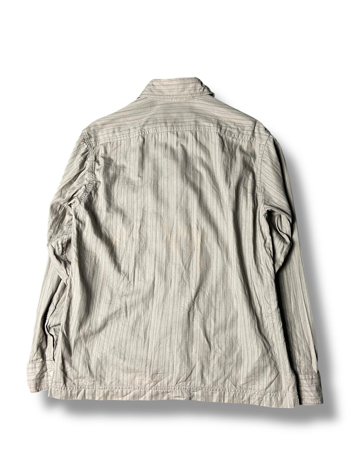 Japanese Brand Kansai Jeans Designer Zipper Stripe Shirt Jacket (161) Size US M / EU 48-50 / 2 - 2 Thumbnail