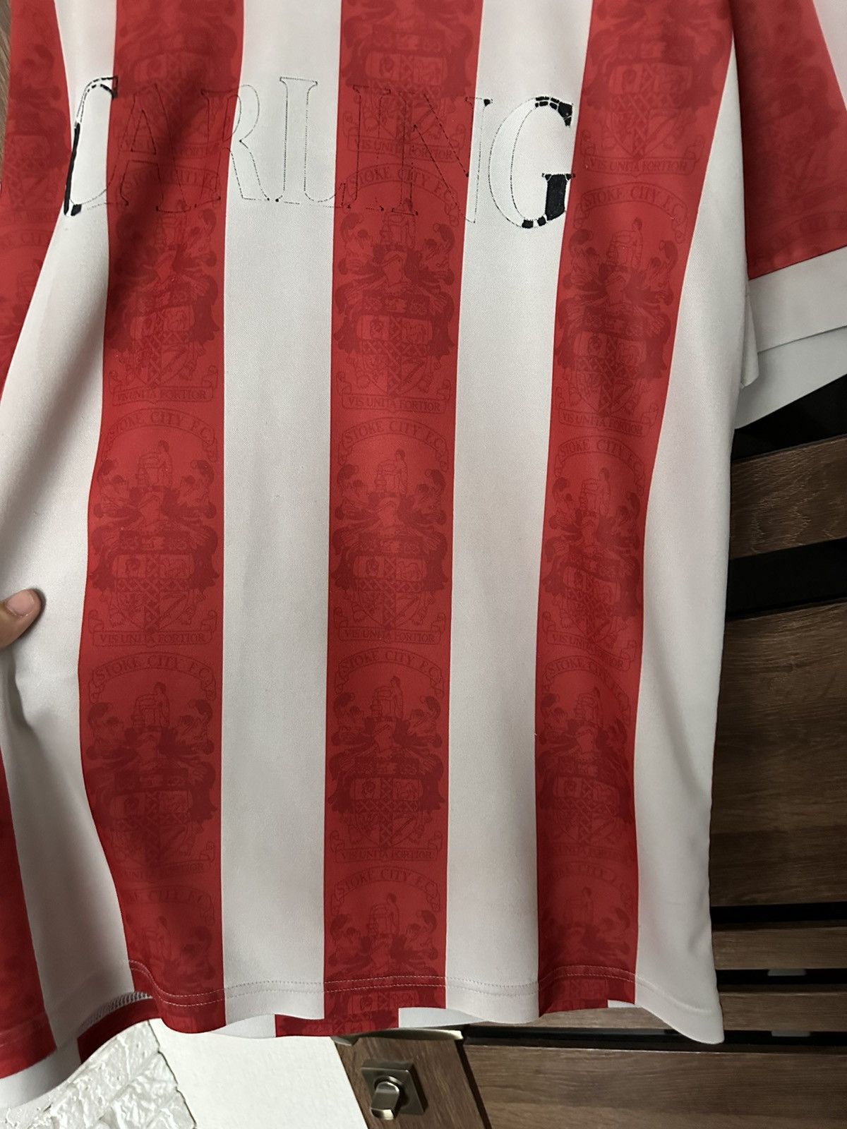 Asics 1994/1995 Stoke City Asics Vintage Soccer Jersey T-Shirt Kit Size US L / EU 52-54 / 3 - 12 Thumbnail