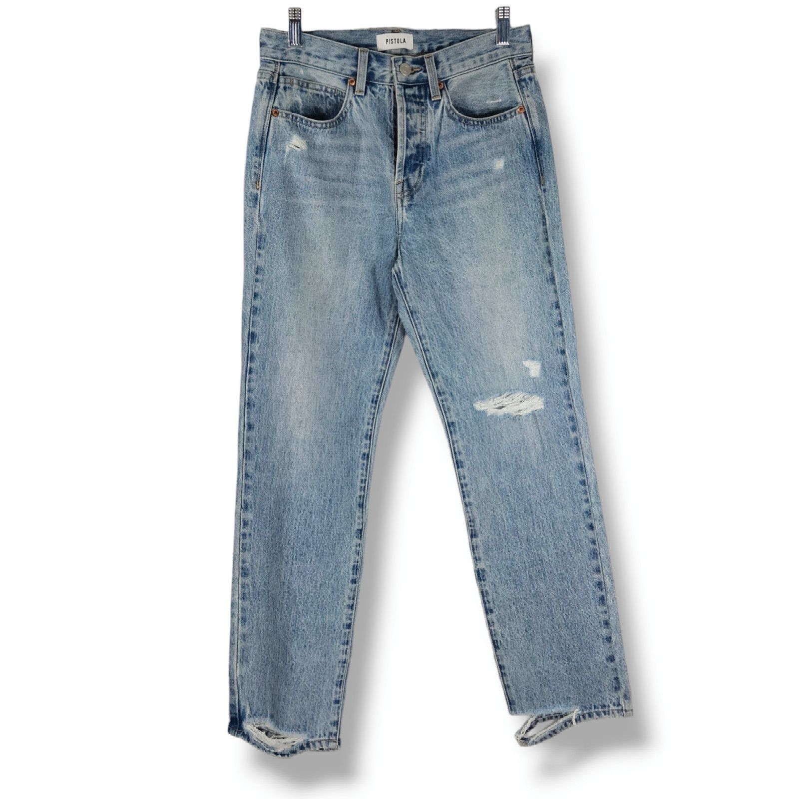 Pistola NWOT Pistola High-Rise Button Fly Straight Jeans Sz. 26x28 Size 26" / US 2 / IT 38 - 1 Thumbnail