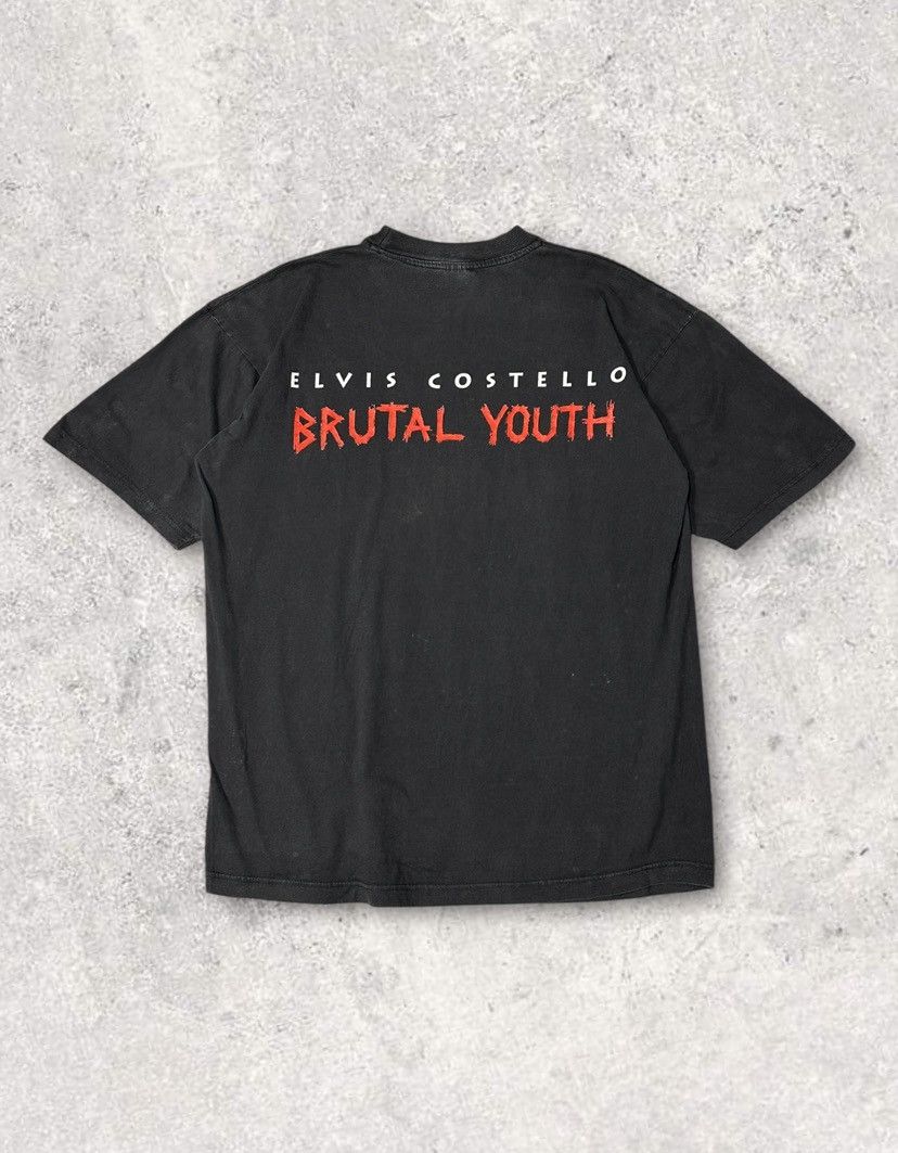 Band Tees × Vintage Vintage Elvis Costello brutal youth distressed tshirt Size US XL / EU 56 / 4 - 2 Thumbnail